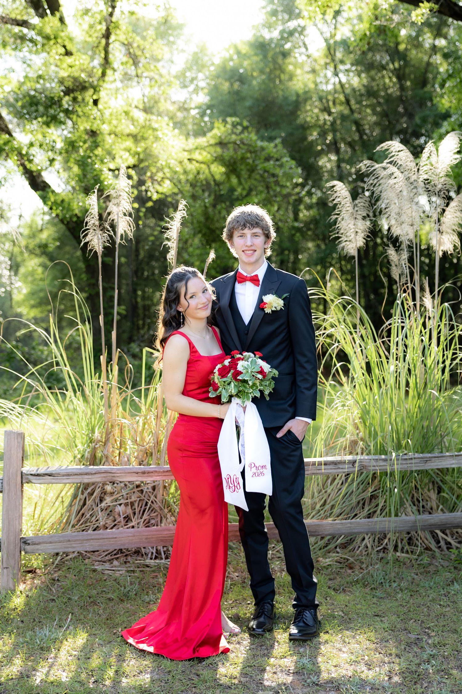 Ridgecrest Christian School Senior Couple Prom Photos at Jordan's Activity Barn at Kelly Creek Midland City, Alabama
