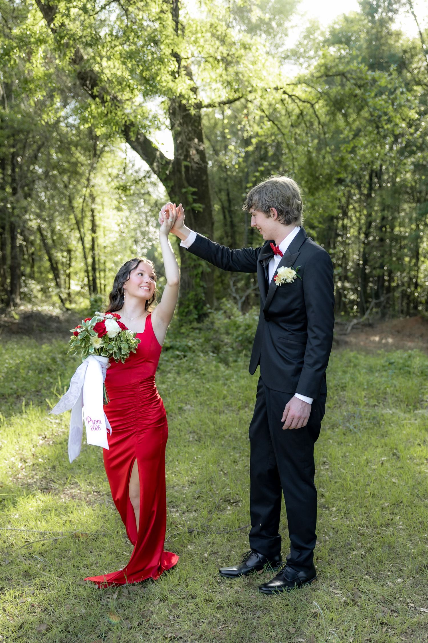 Ridgecrest Christian School Senior Couple Prom Photos at Jordan's Activity Barn at Kelly Creek Midland City, Alabama