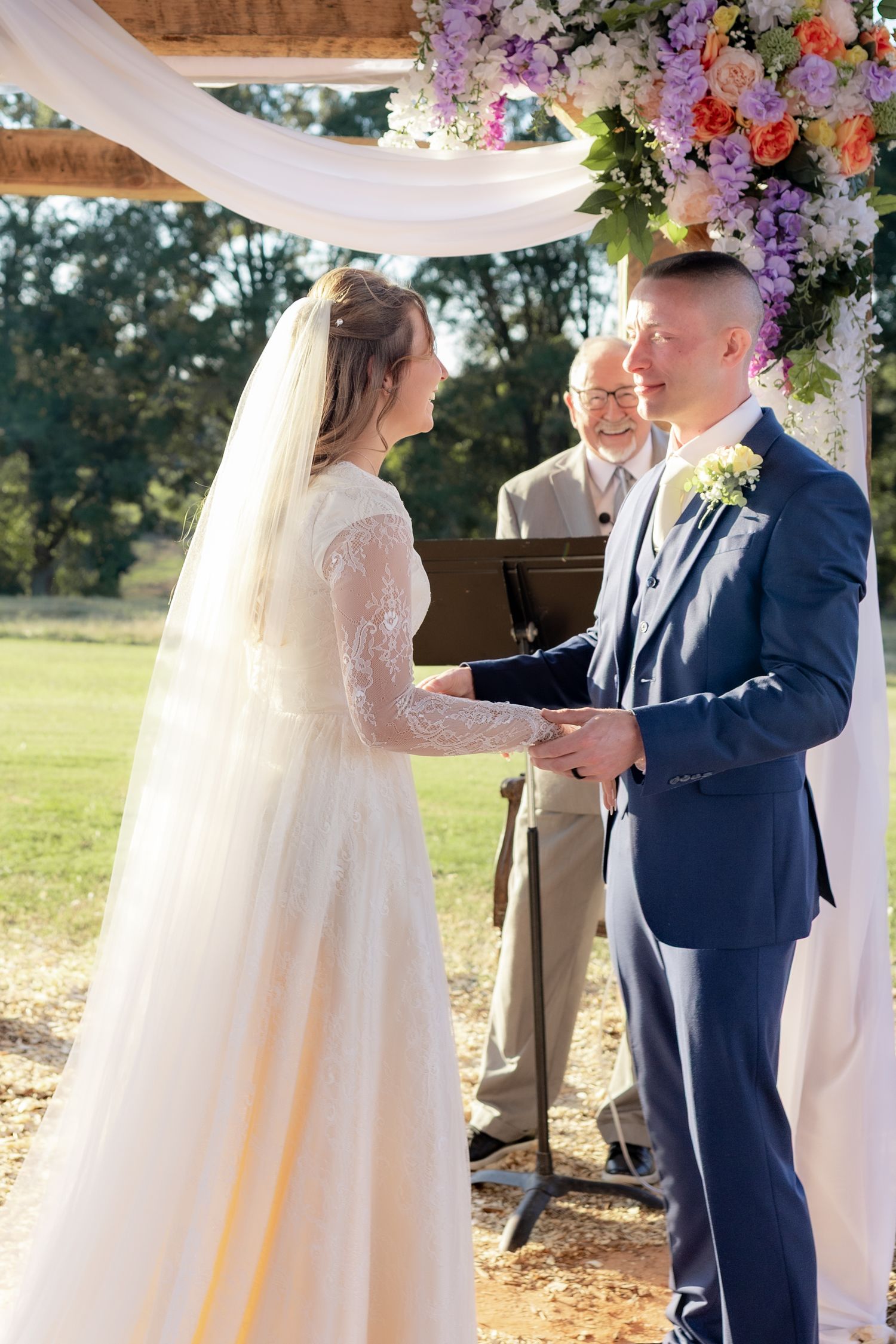 Couple getting married at Dalrymple Farms Enterprise, Alabama