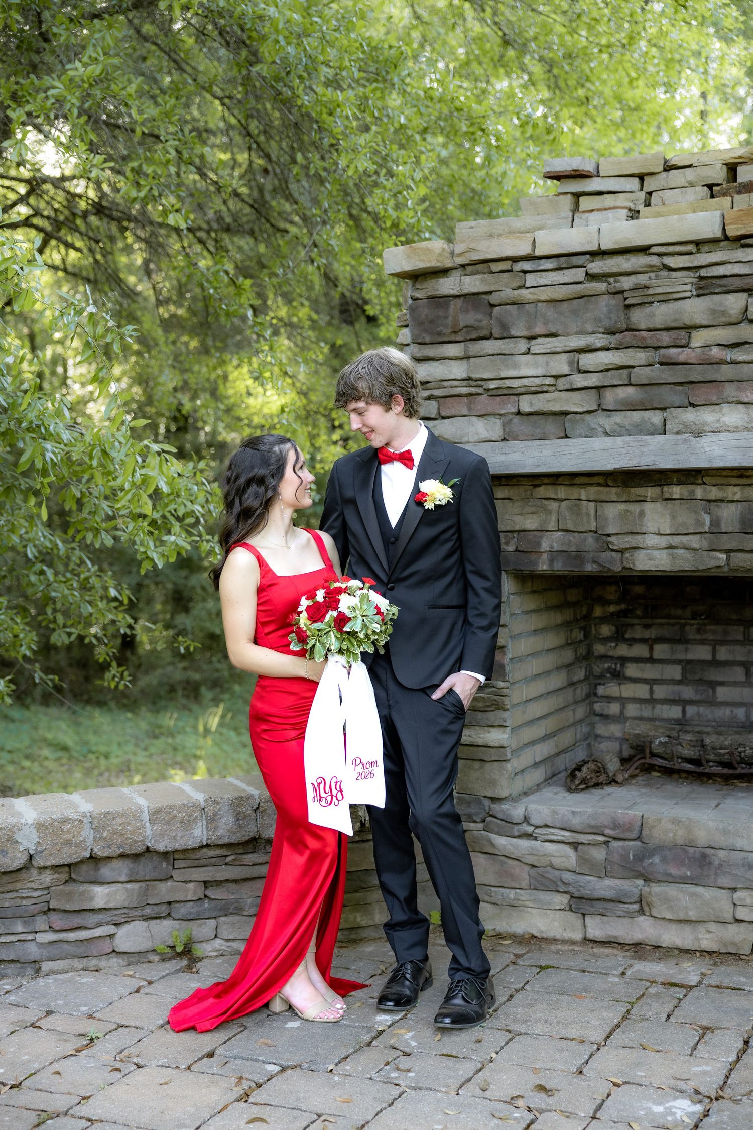 Ridgecrest Christian School Senior Couple Prom Photos at Jordan's Activity Barn at Kelly Creek Midland City, Alabama