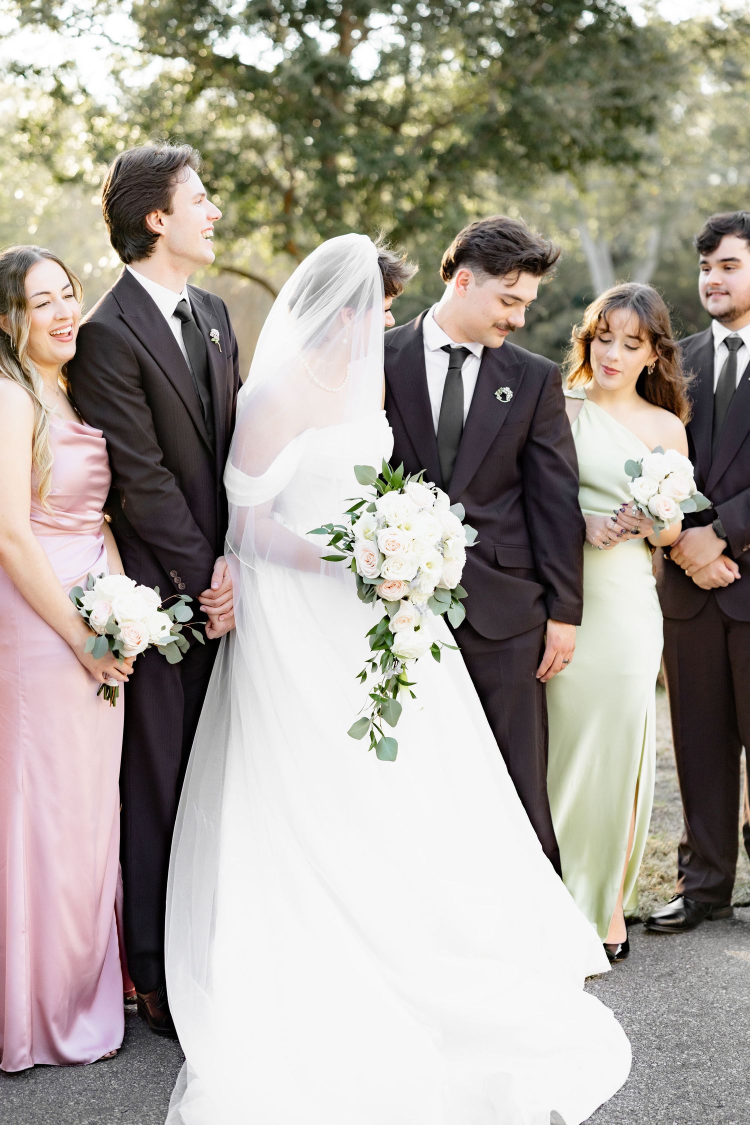 Wedding Party Photos at Saint Francis at The Point Anglican Church Fairhope, Alabama