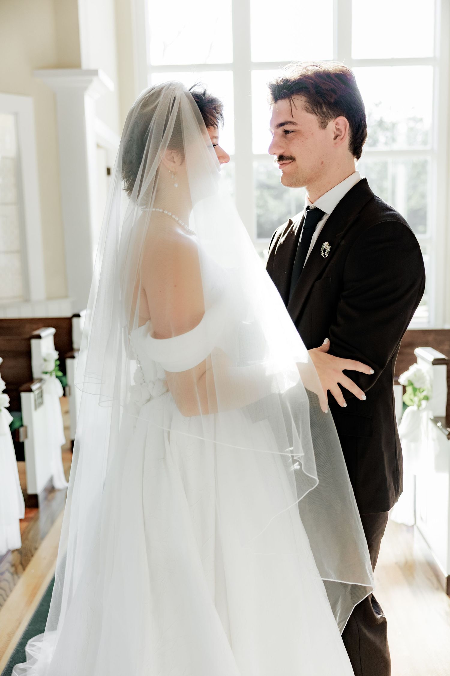 Wedding Couple Photos at Saint Francis at The Point Anglican Church Fairhope, Alabama