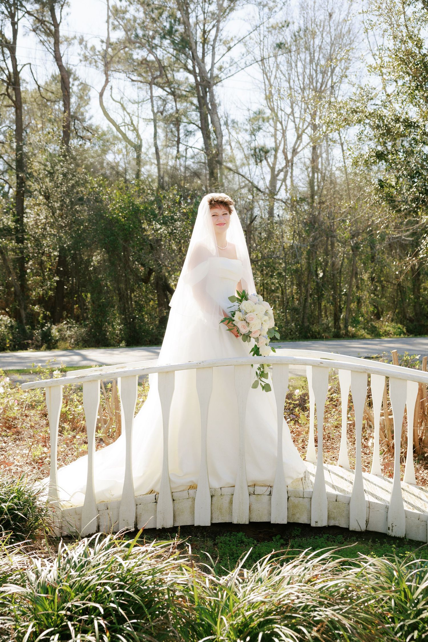 Wedding Bridal Portraits at Saint Francis at The Point Anglican Church Fairhope, Alabama