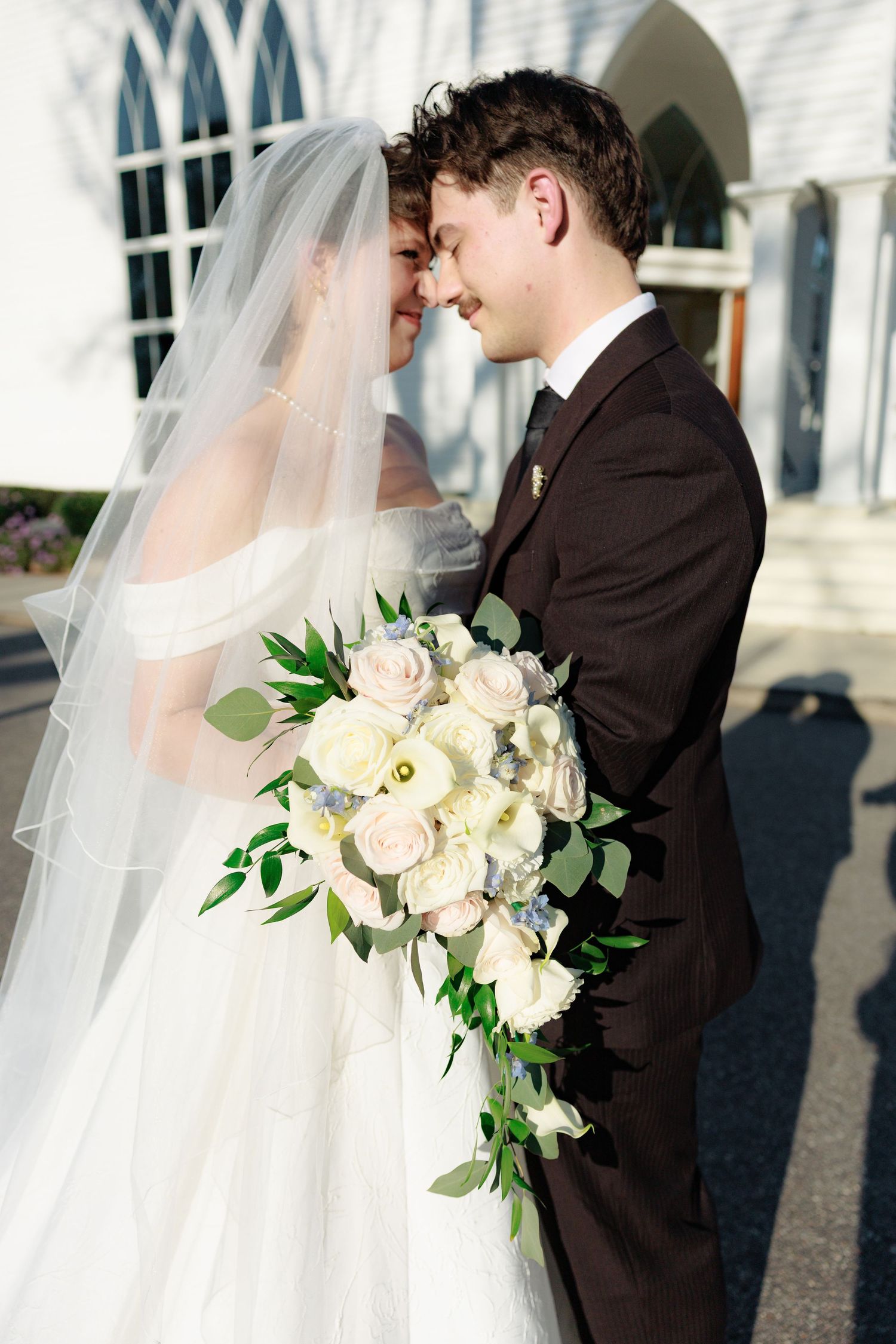 Wedding Couple Photos at Saint Francis at The Point Anglican Church Fairhope, Alabama