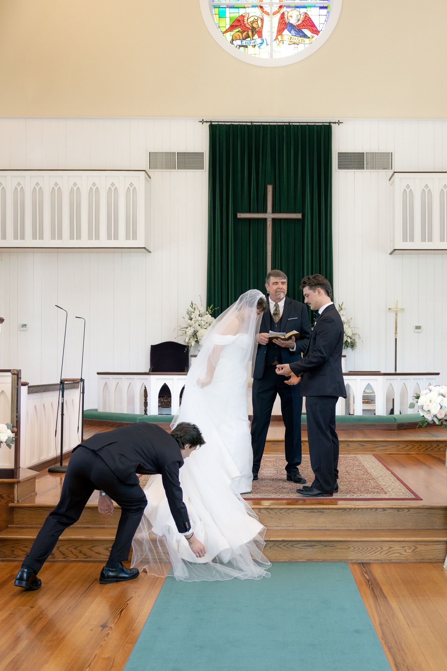 Wedding Ceremony Photos at Saint Francis at The Point Anglican Church Fairhope, Alabama