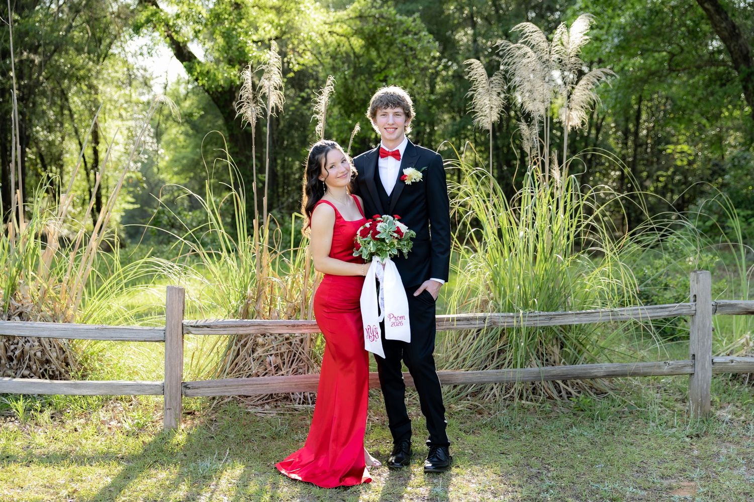Ridgecrest Christian School Senior Couple Prom Photos at Jordan's Activity Barn at Kelly Creek Midland City, Alabama