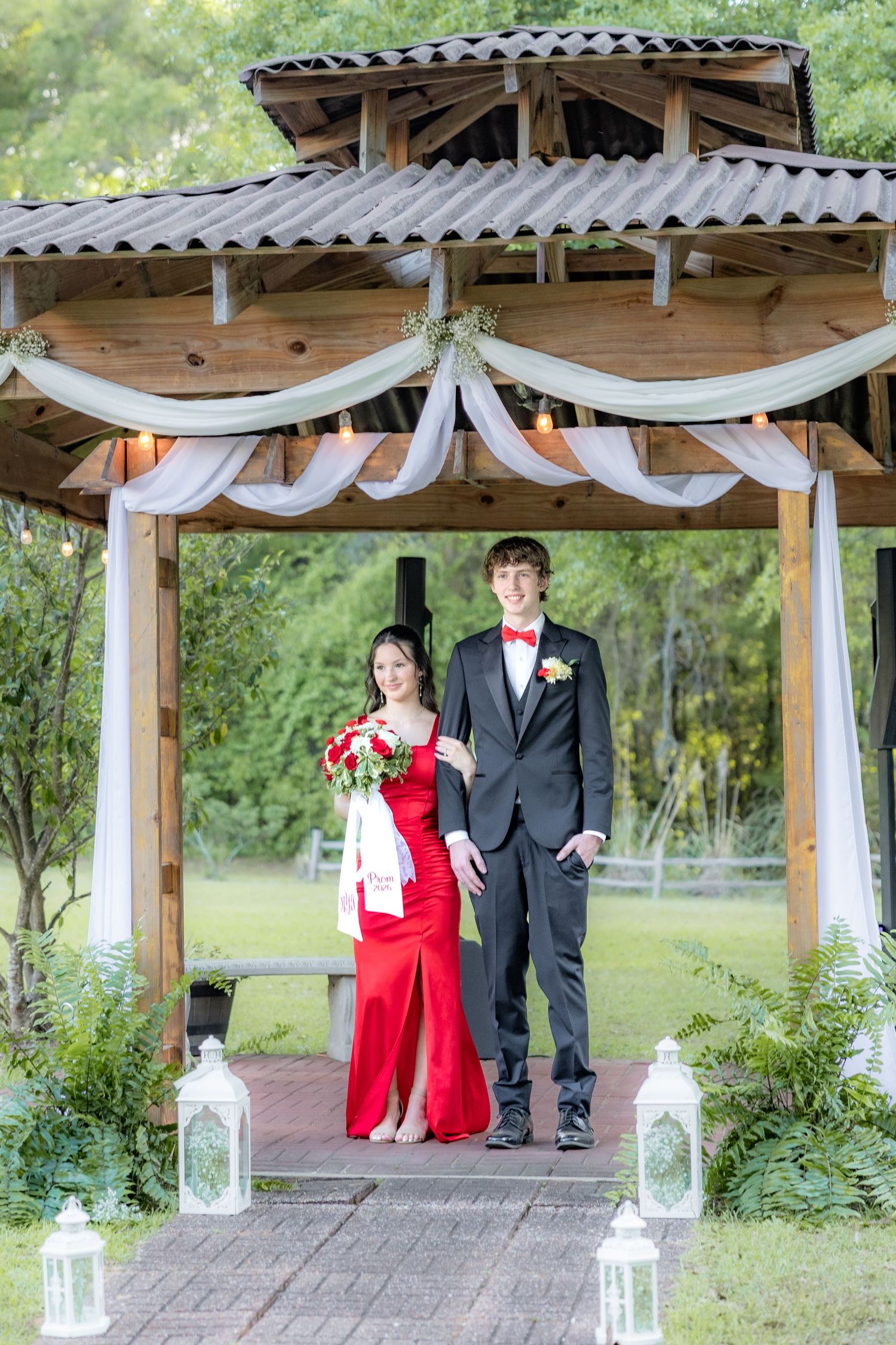 Ridgecrest Christian School Senior Couple Prom Photos at Jordan's Activity Barn at Kelly Creek Midland City, Alabama