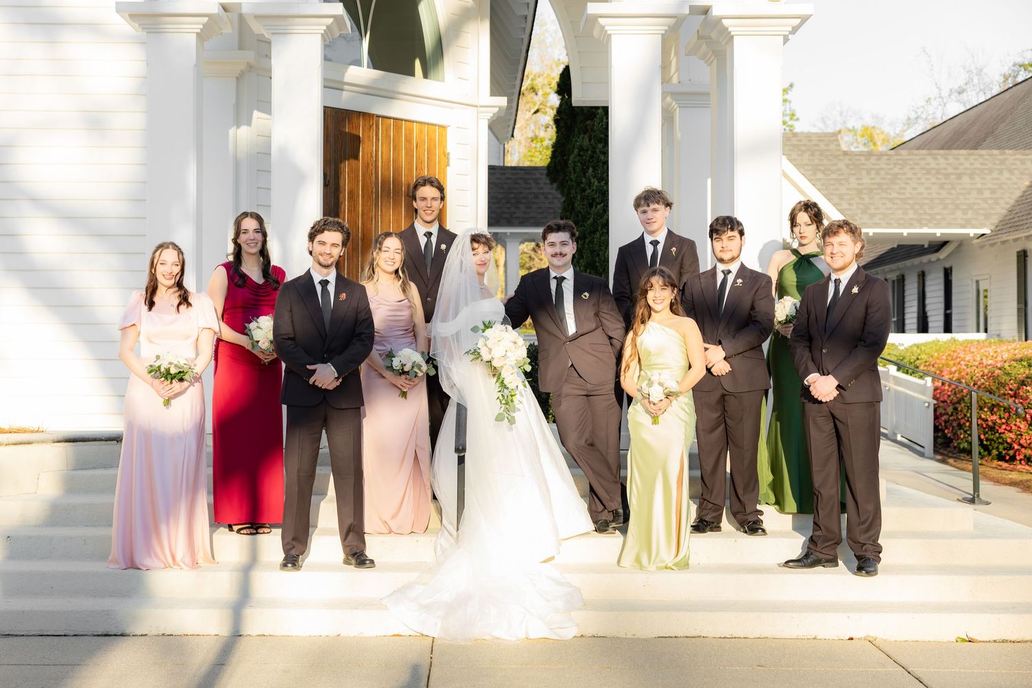 Wedding Party Photos at Saint Francis at The Point Anglican Church Fairhope, Alabama