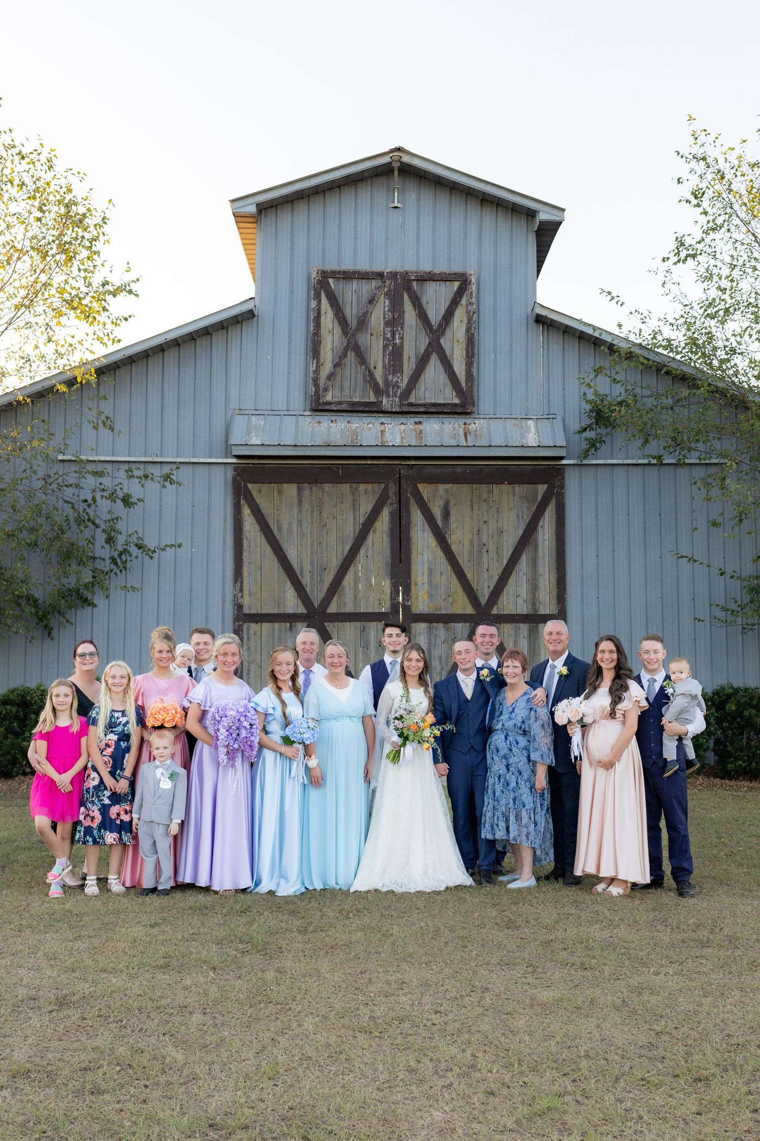 Wedding family portraits at Dalrymple Farms Enterprise, Alabama