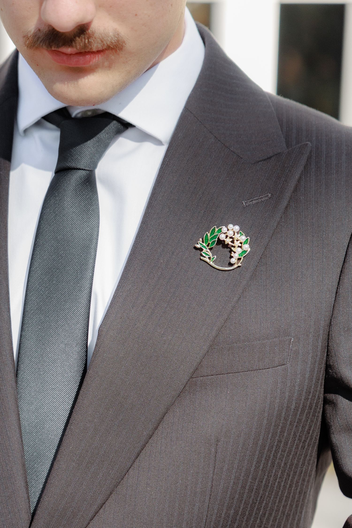 Wedding Groom Portraits at Saint Francis at The Point Anglican Church Fairhope, Alabama