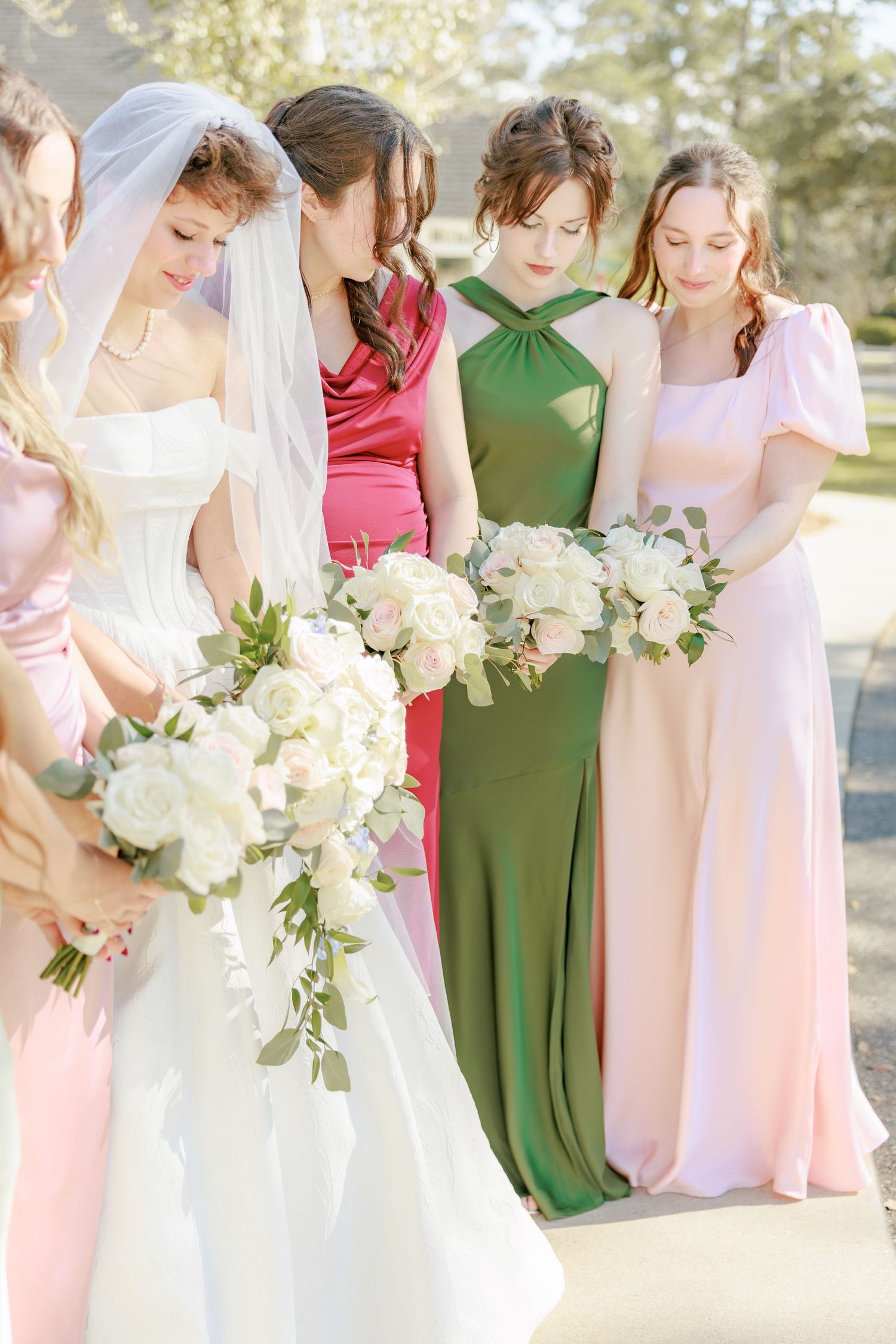 Wedding Party Photos at Saint Francis at The Point Anglican Church Fairhope, Alabama