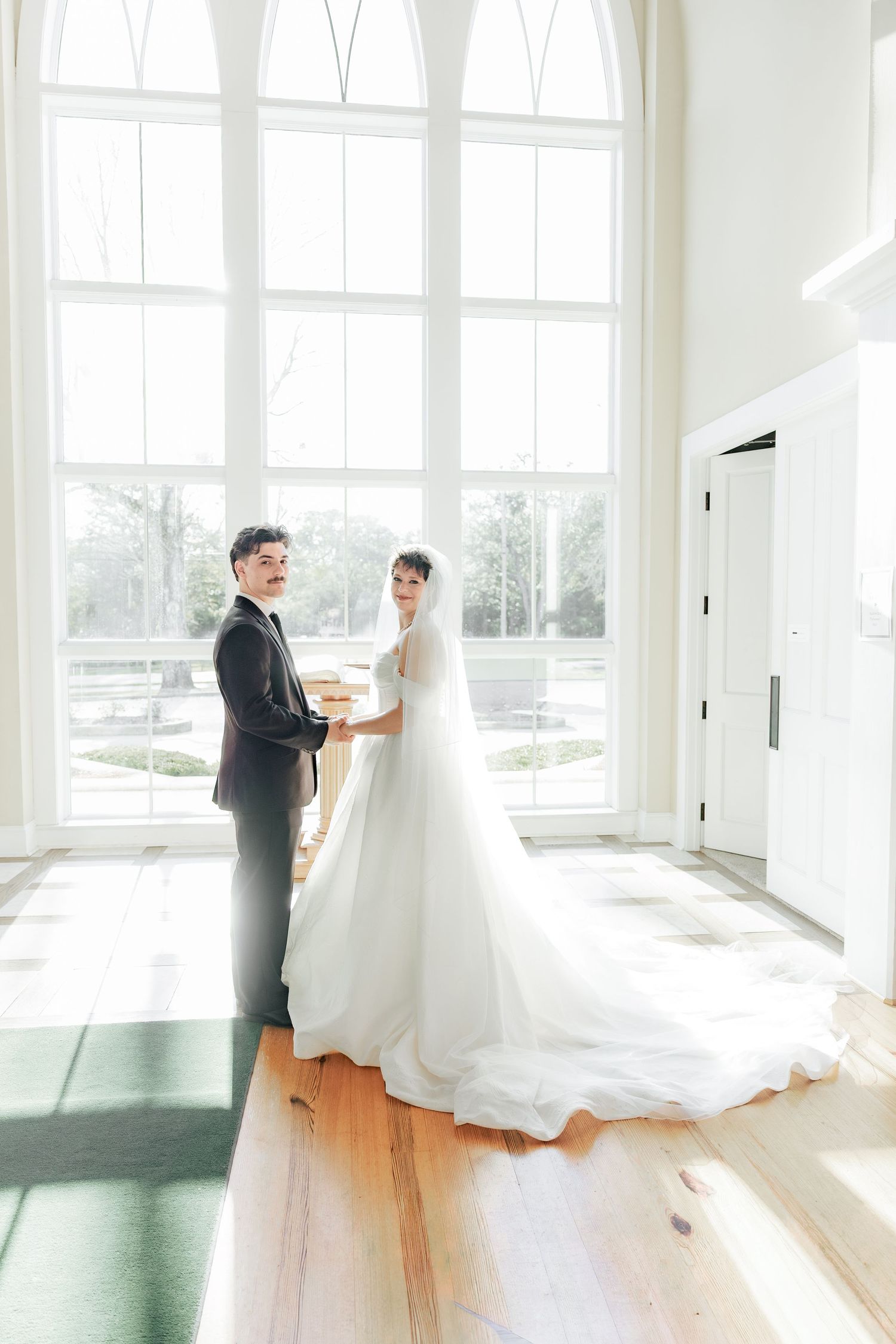 Wedding Couple Photos at Saint Francis at The Point Anglican Church Fairhope, Alabama