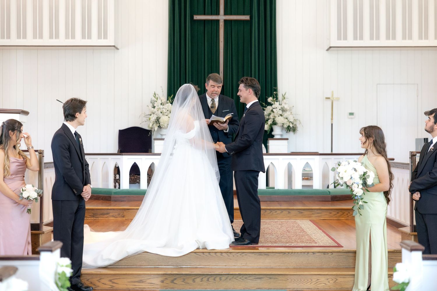 Wedding Ceremony Photos at Saint Francis at The Point Anglican Church Fairhope, Alabama