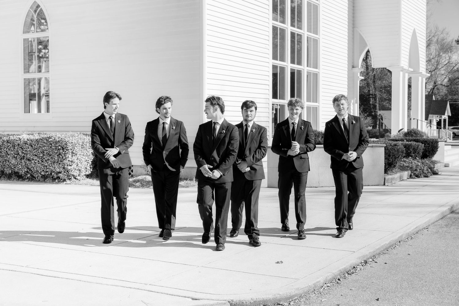 Wedding Party Photos at Saint Francis at The Point Anglican Church Fairhope, Alabama