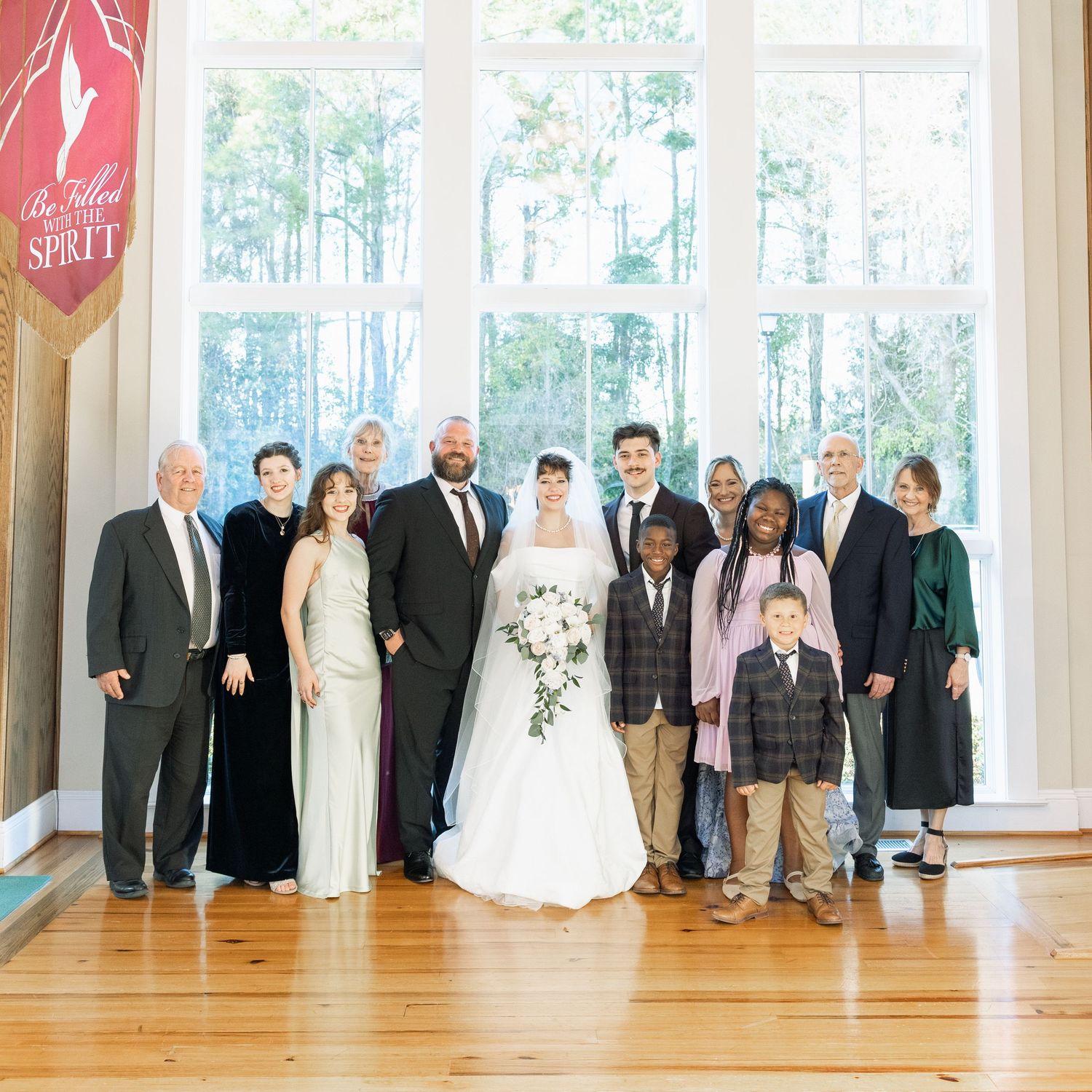 Wedding Family Photos at Saint Francis at The Point Anglican Church Fairhope, Alabama