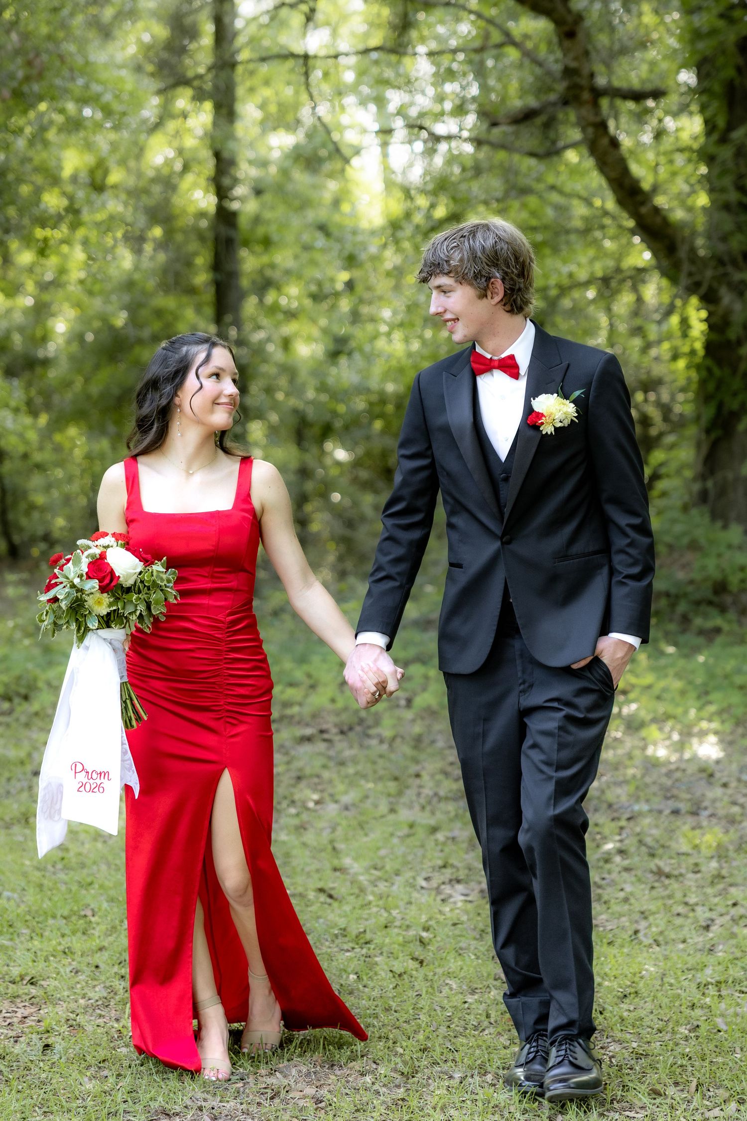 Ridgecrest Christian School Senior Couple Prom Photos at Jordan's Activity Barn at Kelly Creek Midland City, Alabama