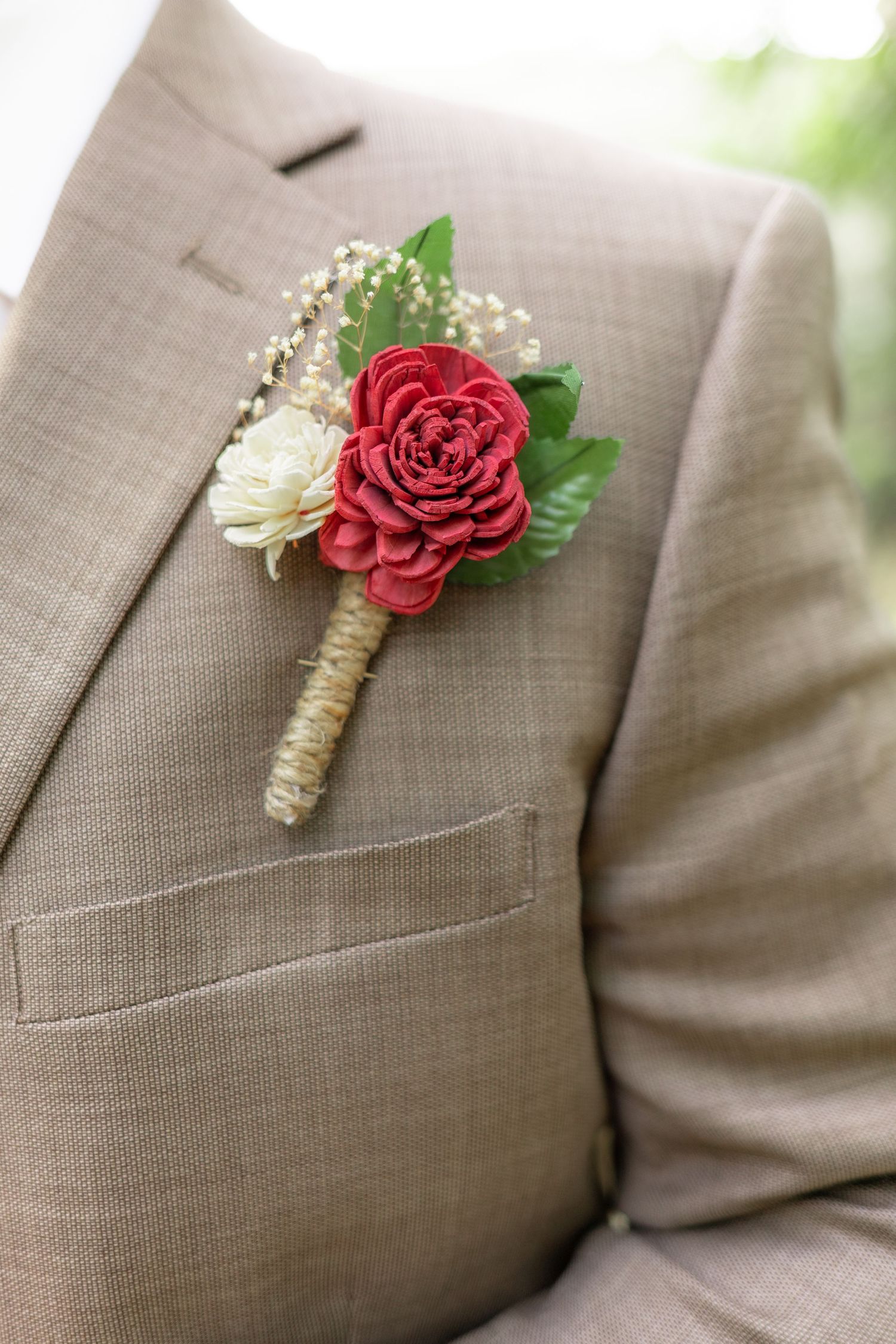 Groom getting ready for his wedding at Hilltop Acres Wicksburg, Alabama