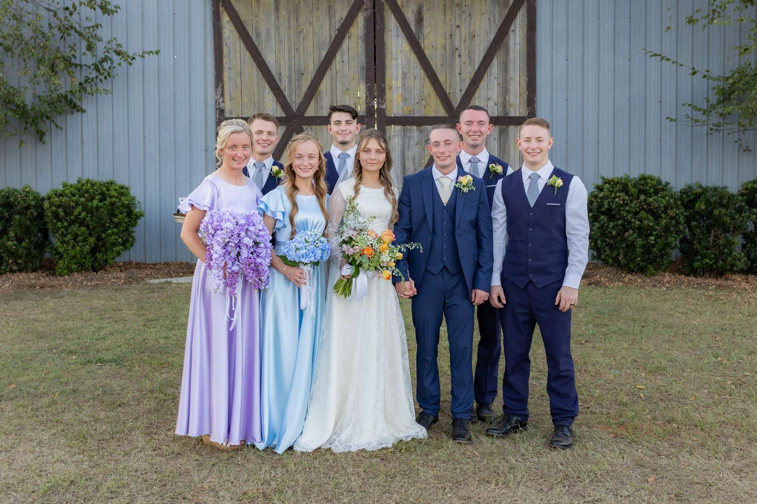 Wedding family portraits at Dalrymple Farms Enterprise, Alabama