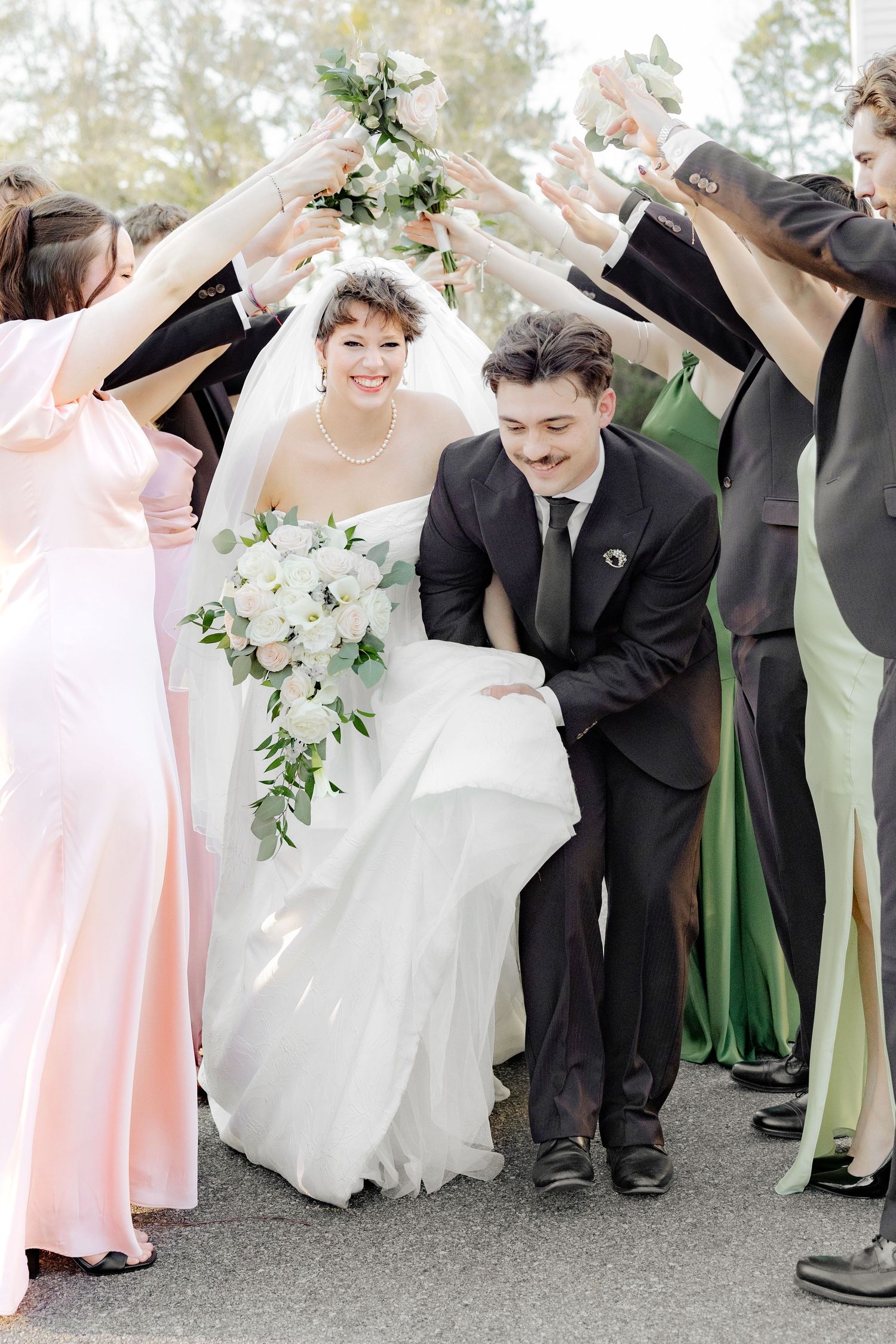 Wedding Party Photos at Saint Francis at The Point Anglican Church Fairhope, Alabama