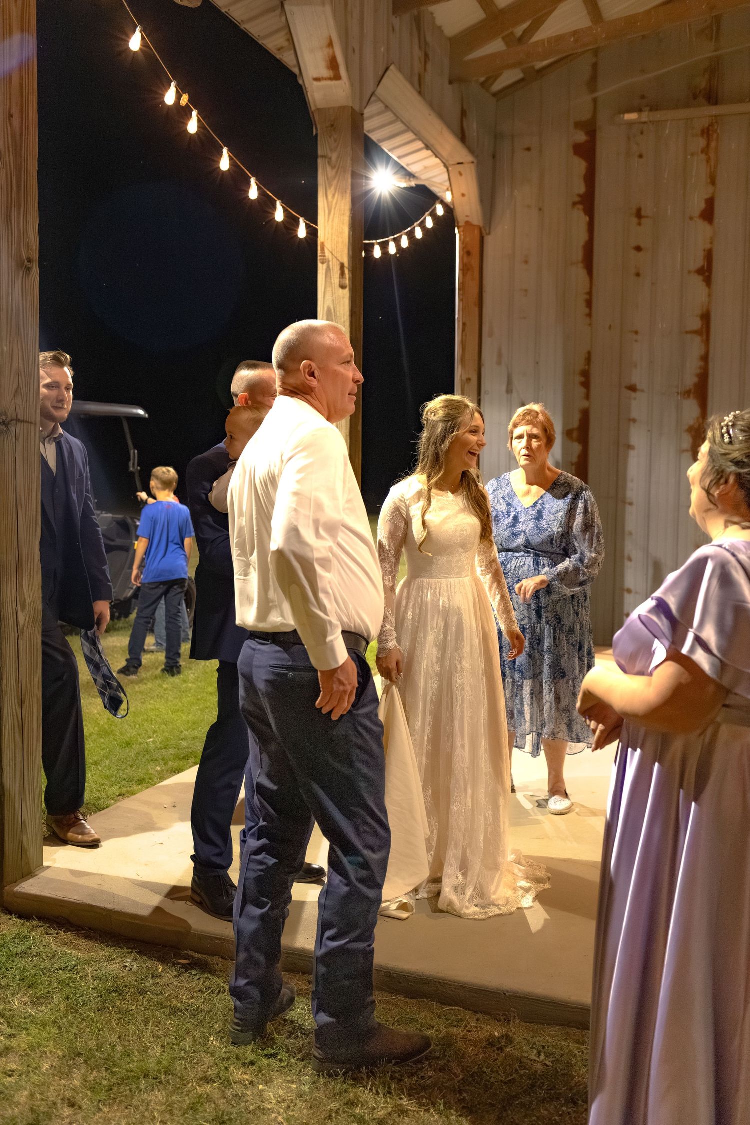 Guests mingling at Dalrymple Farms Enterprise, Alabama