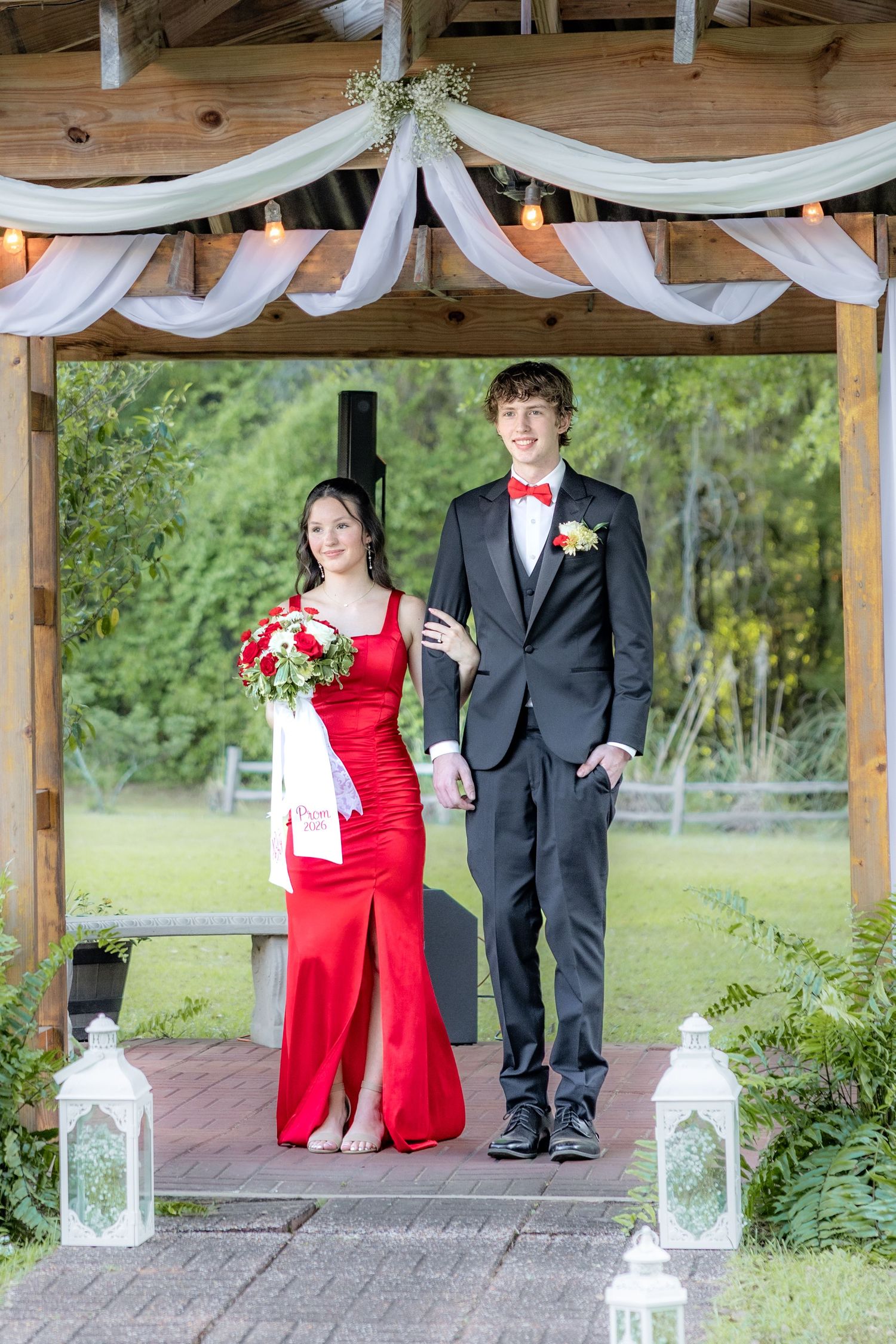 Ridgecrest Christian School Senior Couple Prom Photos at Jordan's Activity Barn at Kelly Creek Midland City, Alabama