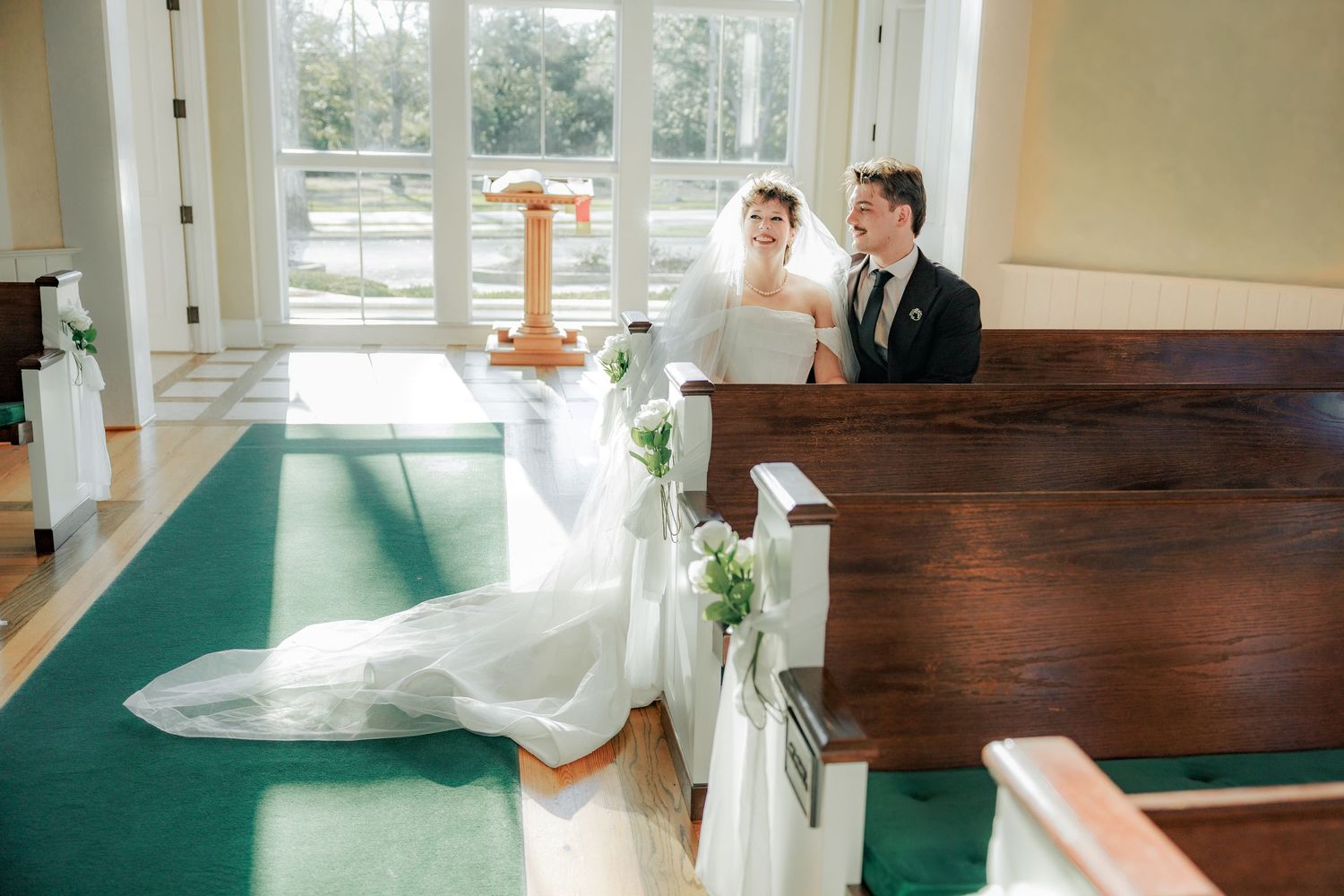Couple Portraits at Saint Francis at the Point Anglican Church Fairhope, Alabama