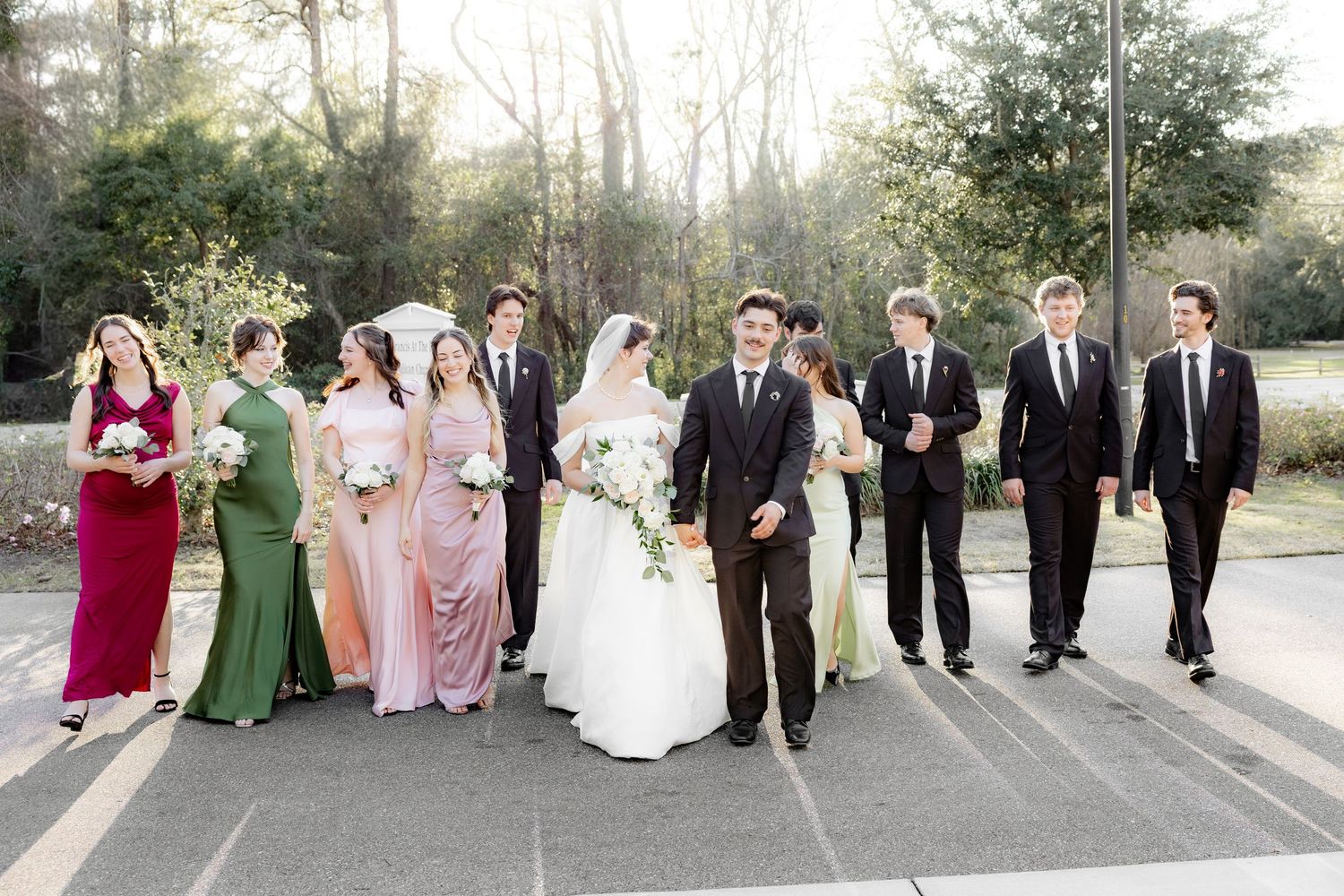 Wedding Party Photos at Saint Francis at The Point Anglican Church Fairhope, Alabama