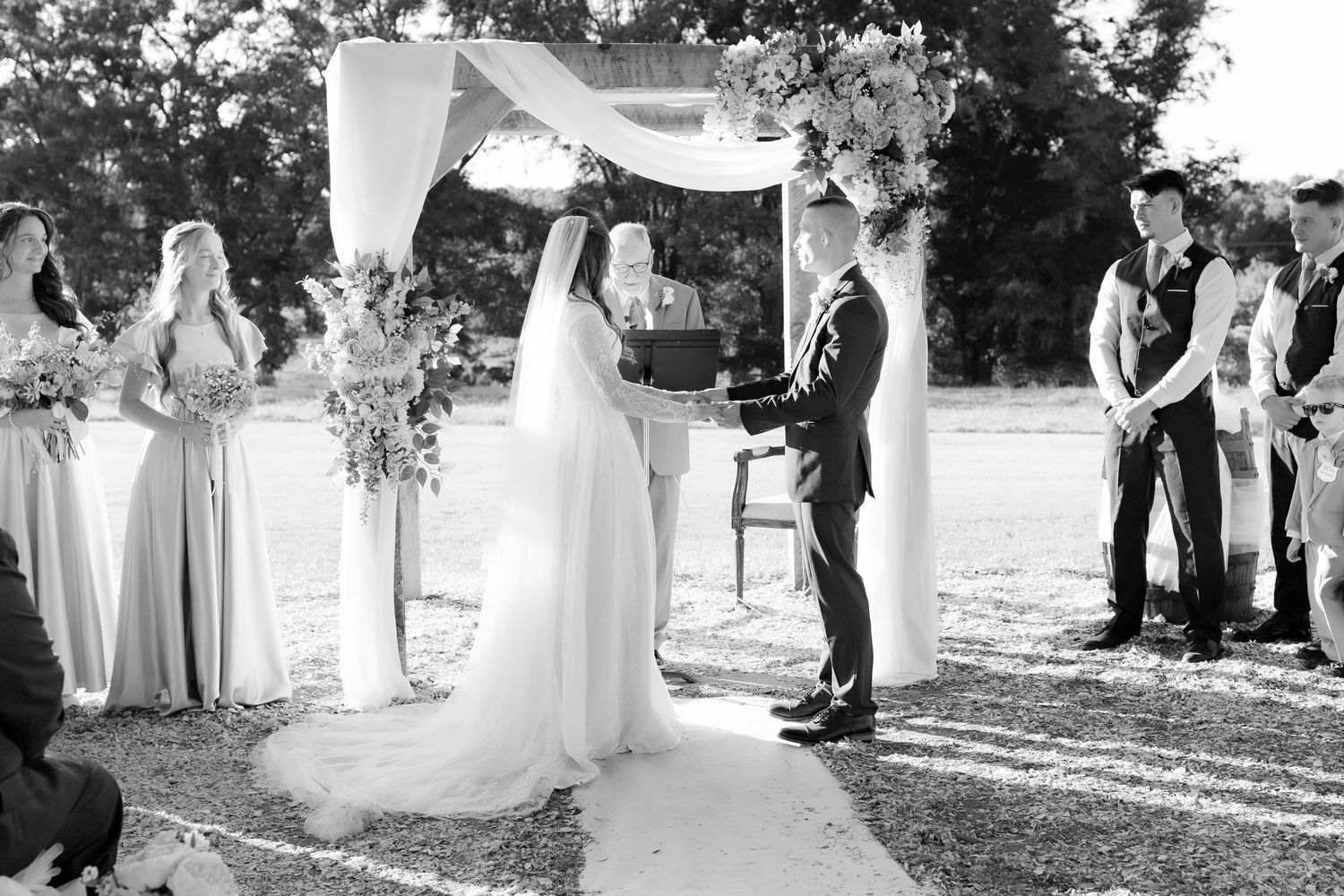 Wedding ceremony at Dalrymple Farms Enterprise, Alabama