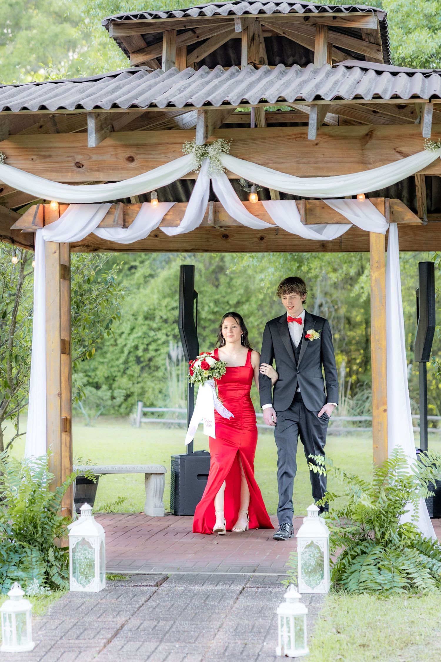 Ridgecrest Christian School Senior Couple Prom Photos at Jordan's Activity Barn at Kelly Creek Midland City, Alabama