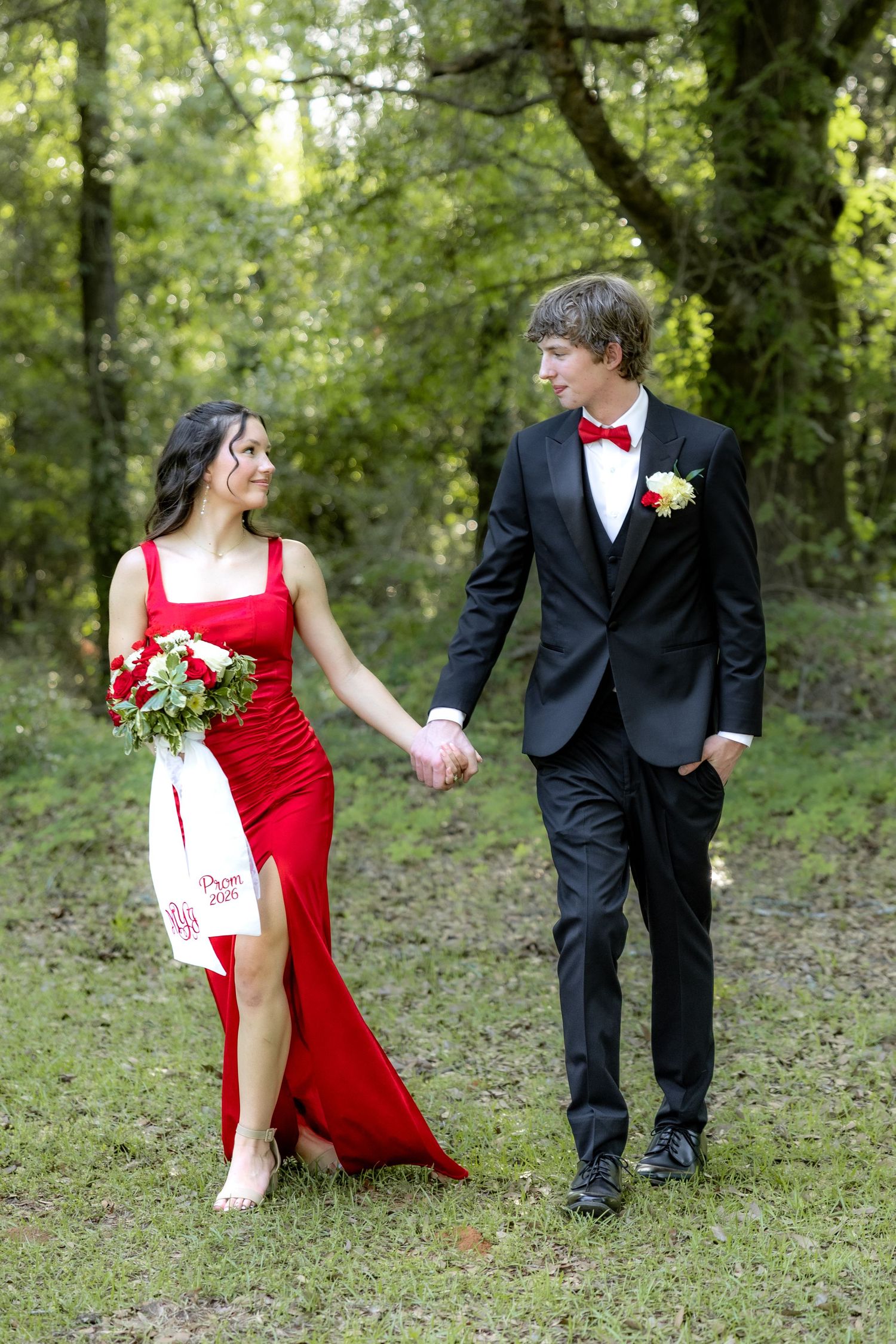 Ridgecrest Christian School Senior Couple Prom Photos at Jordan's Activity Barn at Kelly Creek Midland City, Alabama