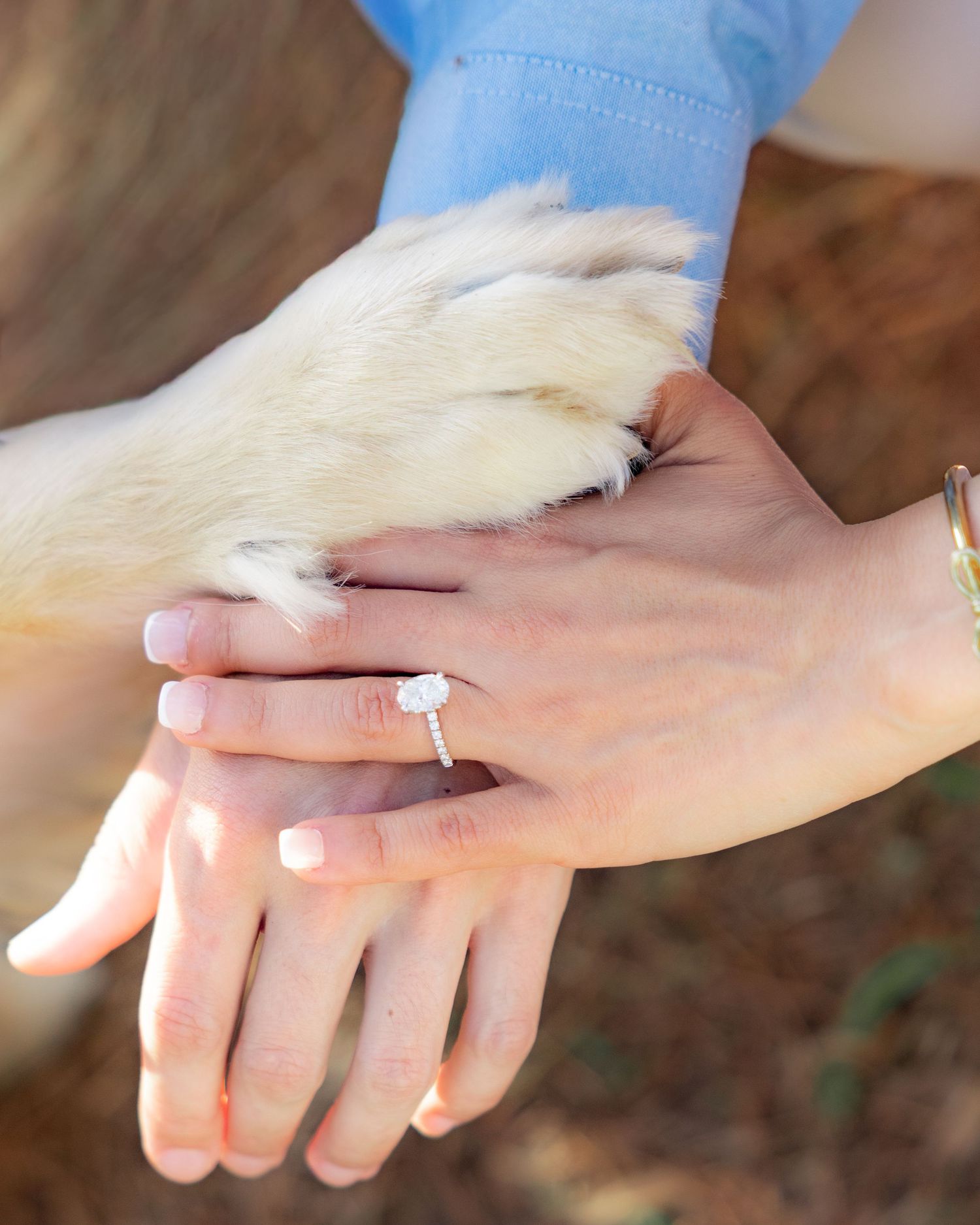 Romantic Spring Couple Photos with their dogs at Dothan Area Botanical Gardens in Alabama