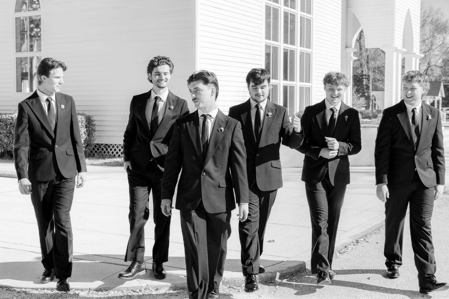 Wedding Party Photos at Saint Francis at The Point Anglican Church Fairhope, Alabama