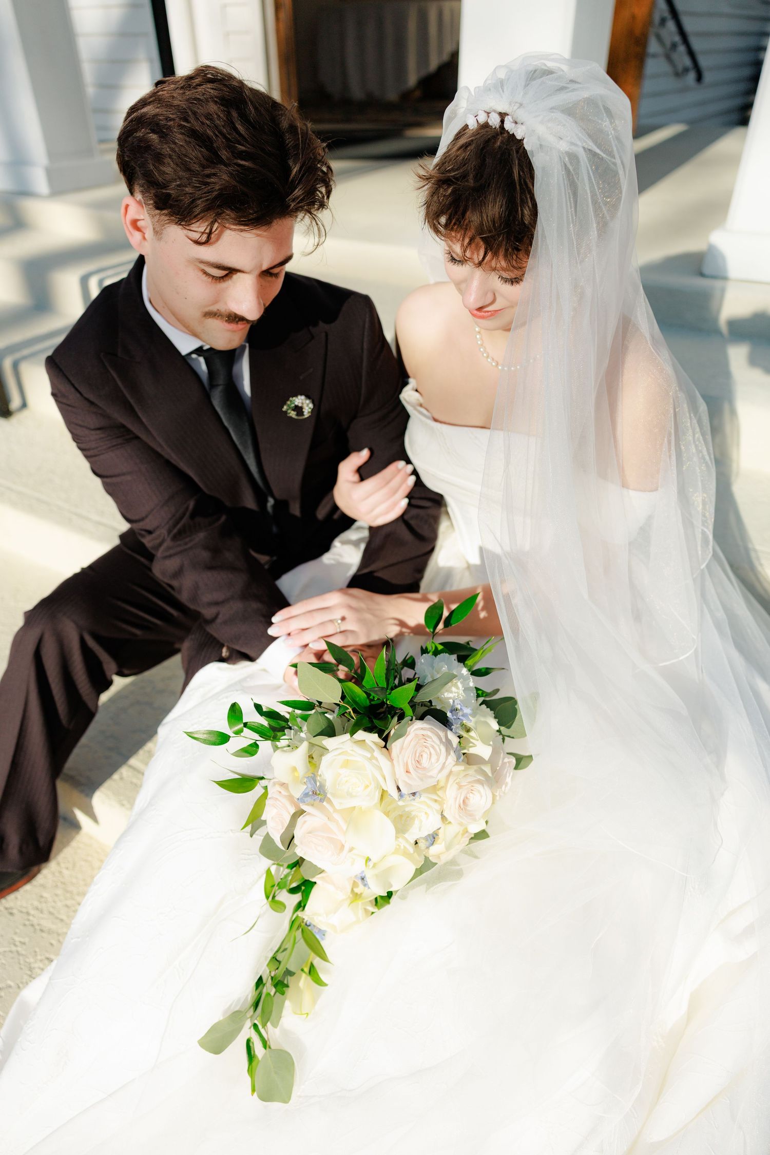 Wedding Couple Photos at Saint Francis at The Point Anglican Church Fairhope, Alabama