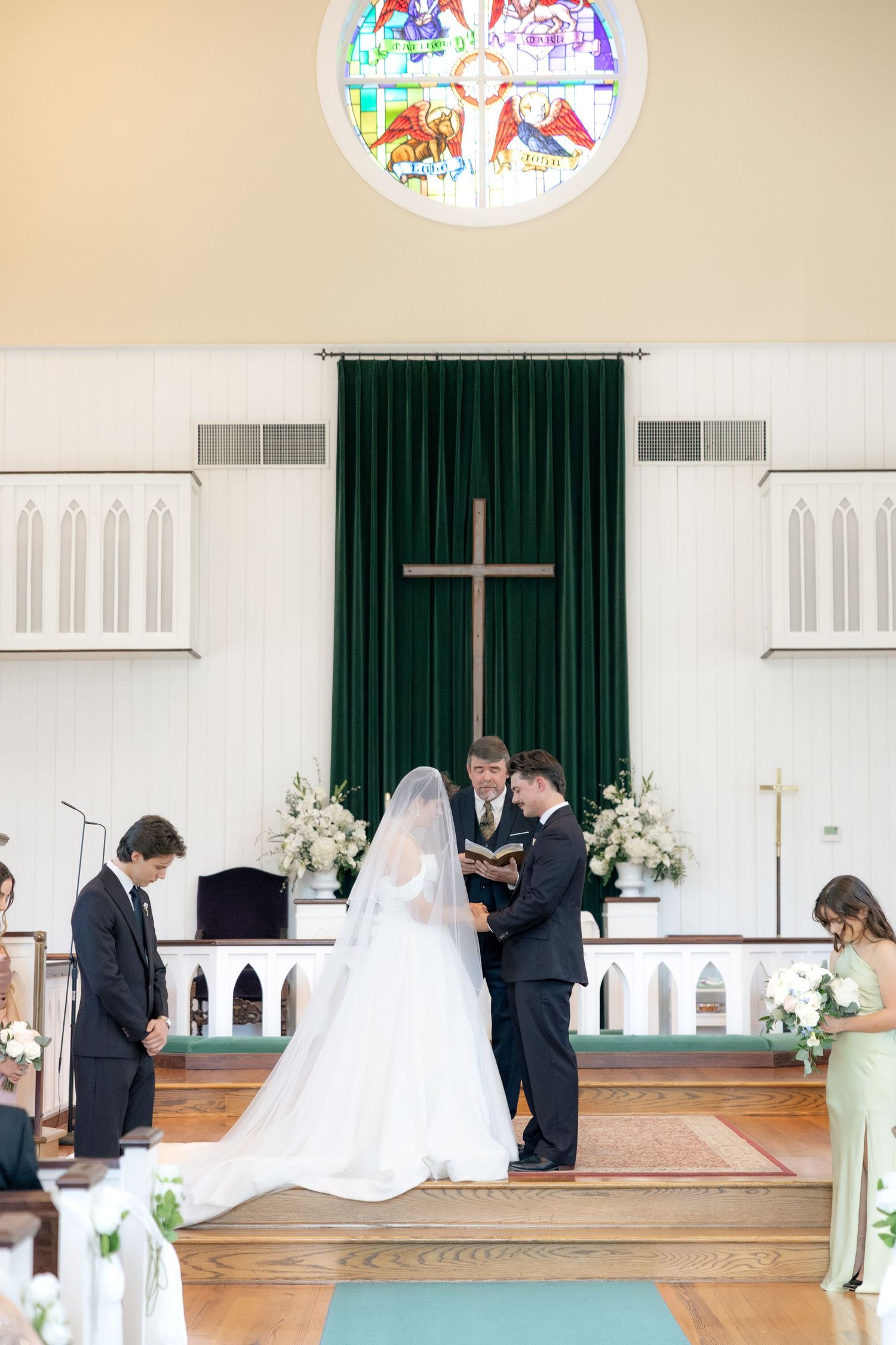 Wedding Ceremony Photos at Saint Francis at The Point Anglican Church Fairhope, Alabama
