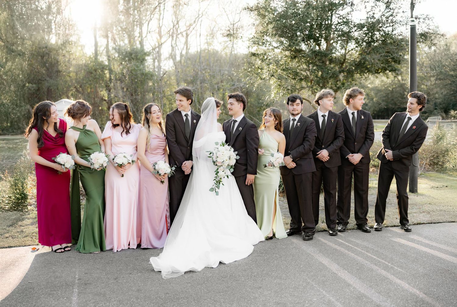Wedding Party Photos at Saint Francis at The Point Anglican Church Fairhope, Alabama