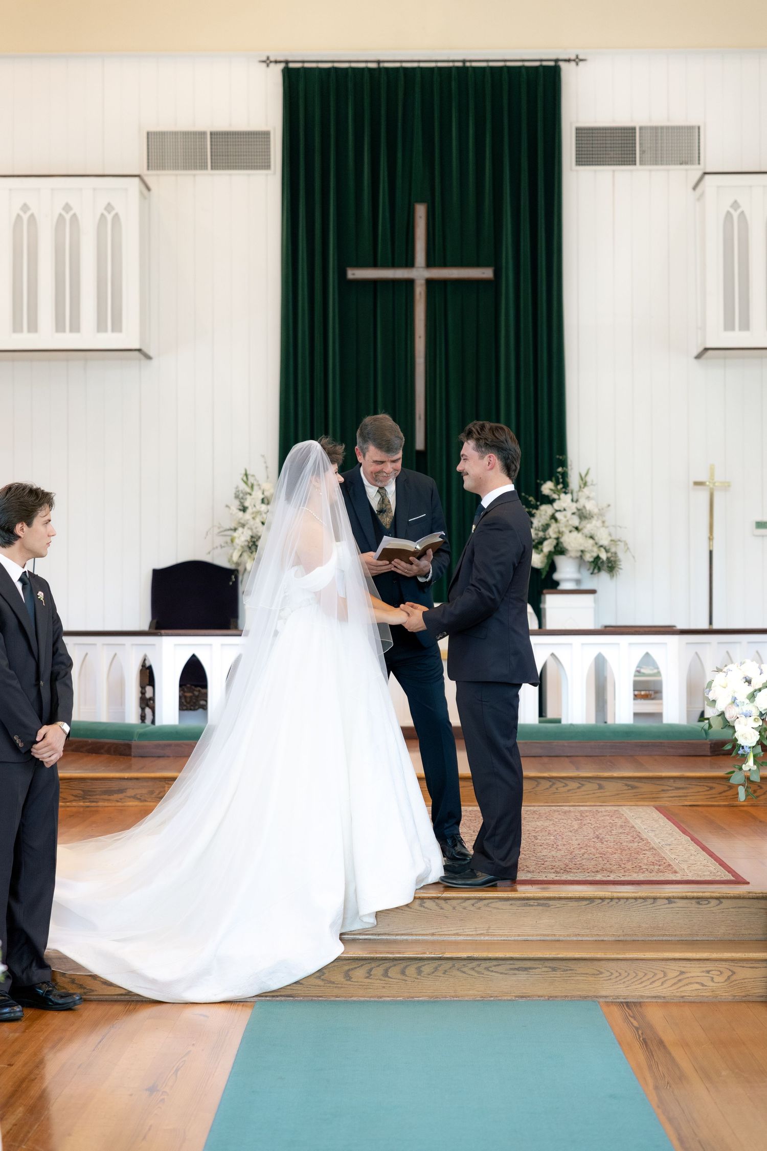 Wedding Ceremony Photos at Saint Francis at The Point Anglican Church Fairhope, Alabama