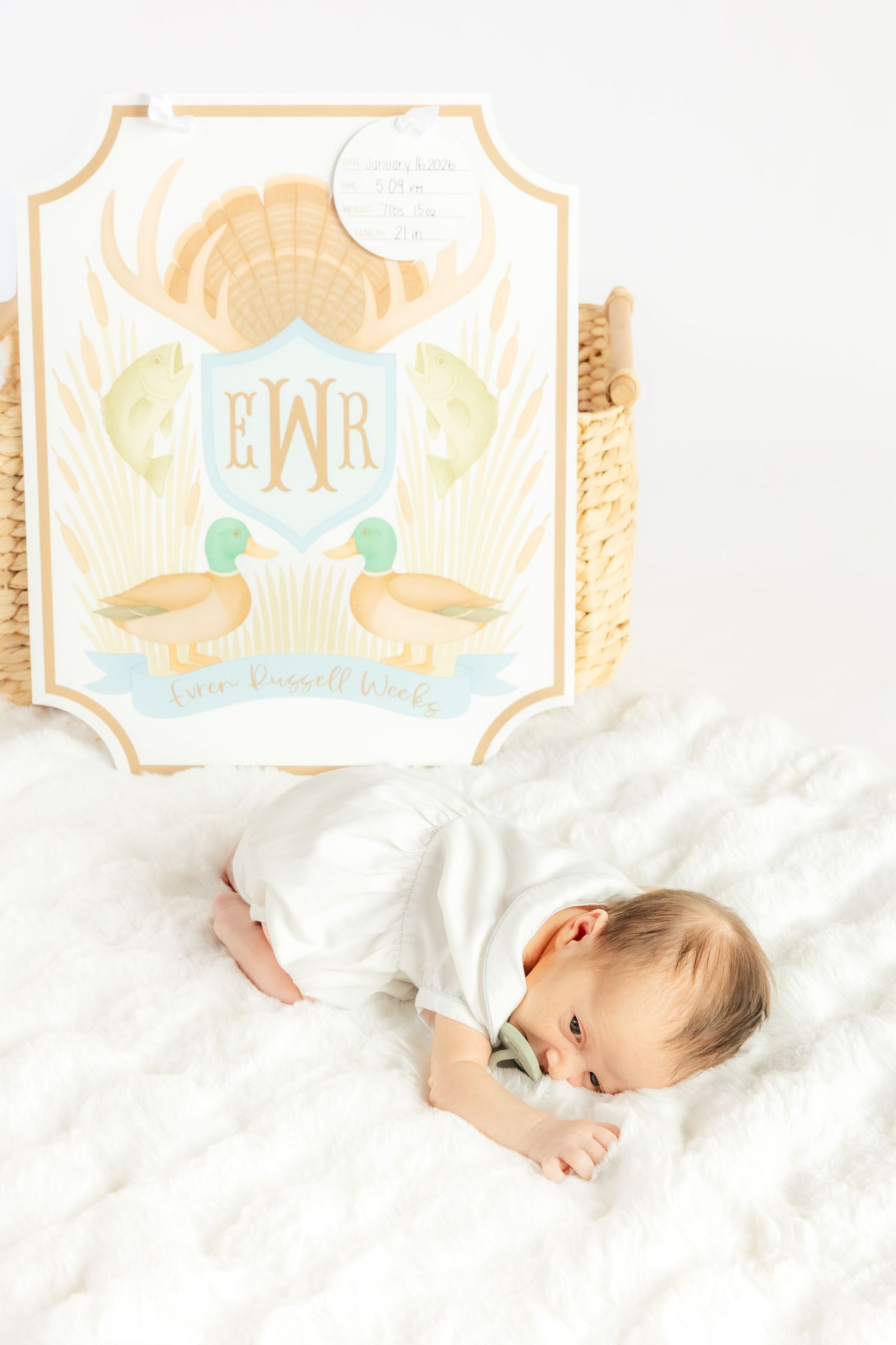 Newborn laying down in a studio in Dothan, Alabama
