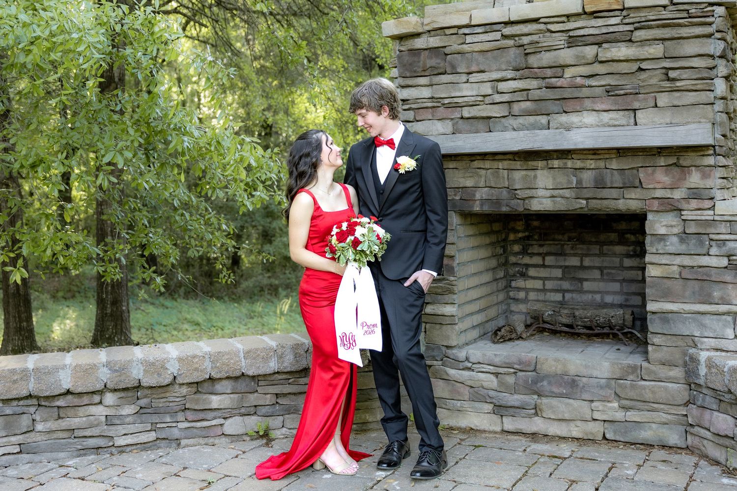 Ridgecrest Christian School Senior Couple Prom Photos at Jordan's Activity Barn at Kelly Creek Midland City, Alabama