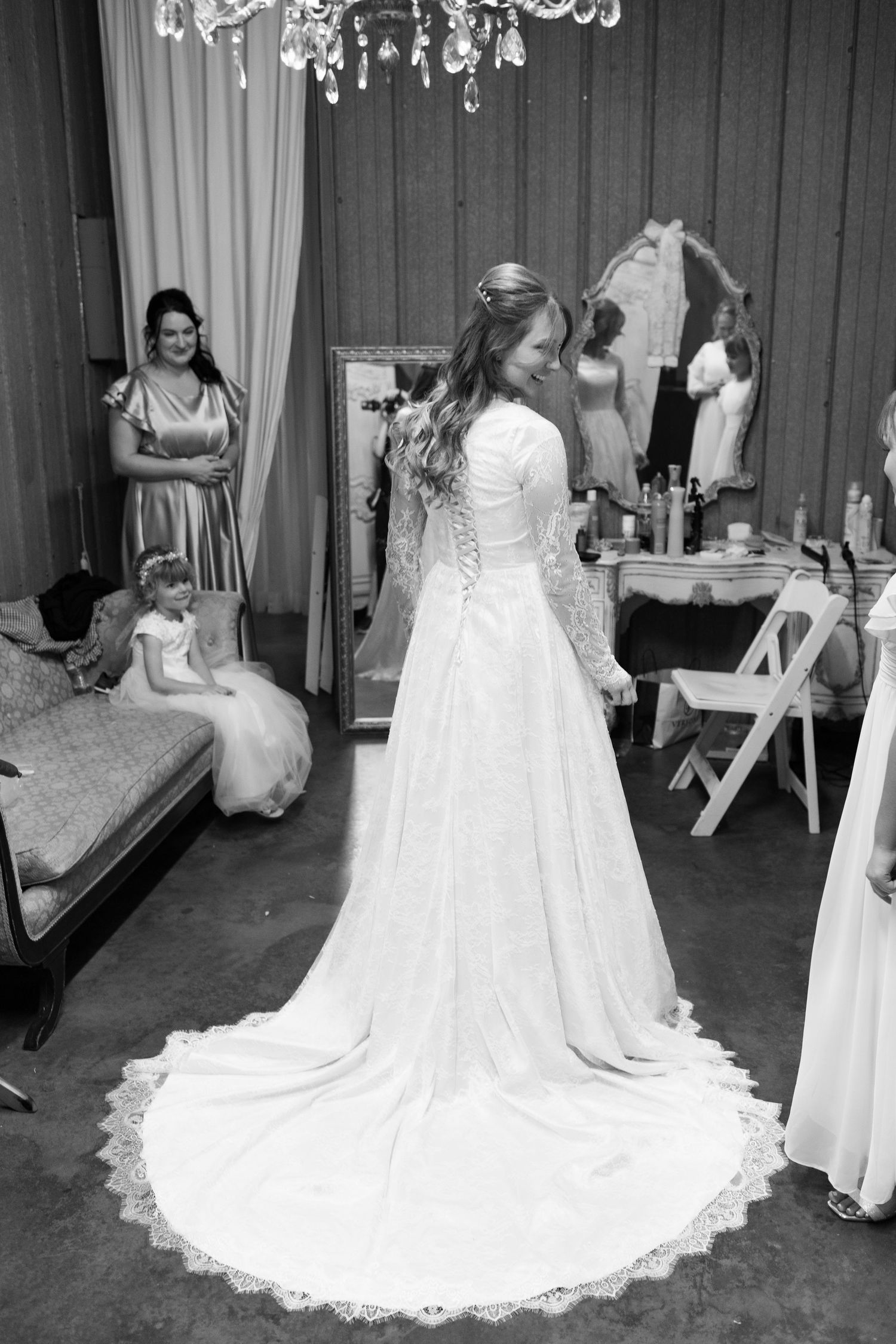 Bride portrait at wedding venue Dalrymple Farms Enterprise, Alabama