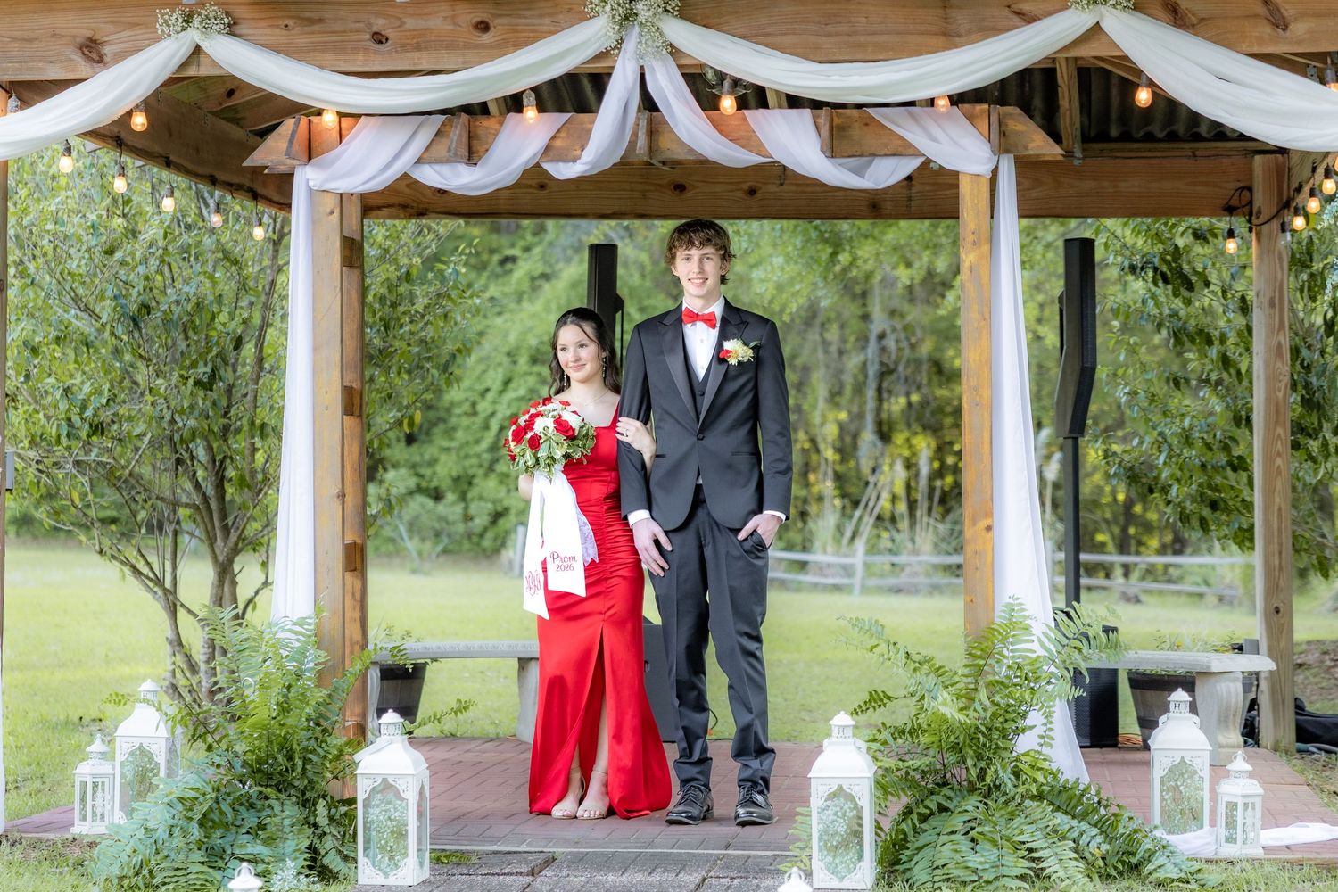 Ridgecrest Christian School Senior Couple Prom Photos at Jordan's Activity Barn at Kelly Creek Midland City, Alabama