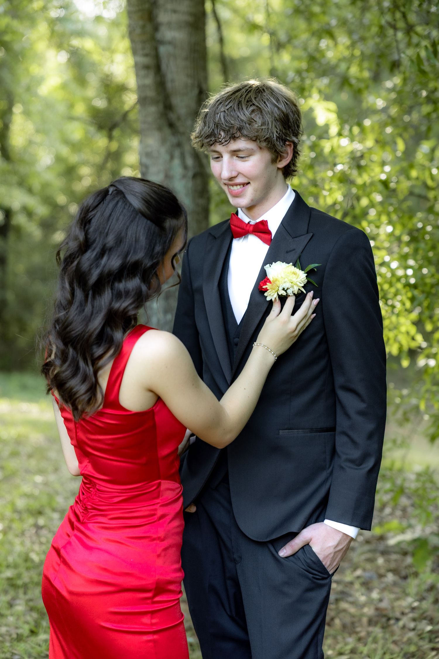 Ridgecrest Christian School Senior Couple Prom Photos at Jordan's Activity Barn at Kelly Creek Midland City, Alabama
