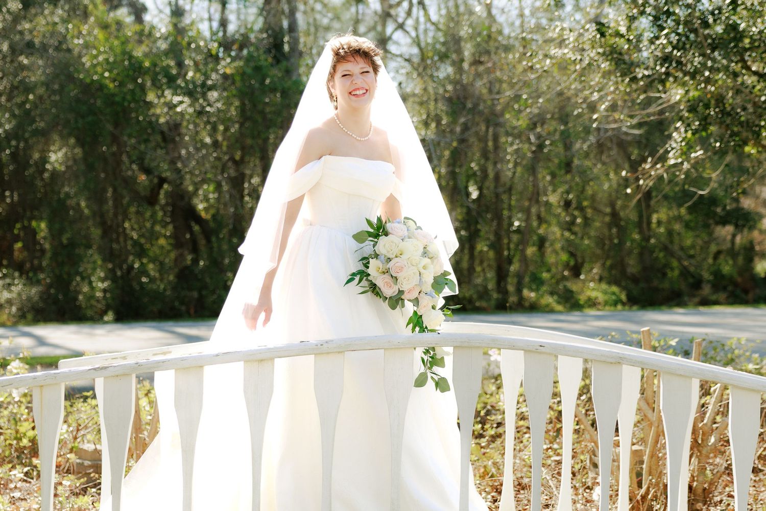 Wedding Bridal Portraits at Saint Francis at The Point Anglican Church Fairhope, Alabama