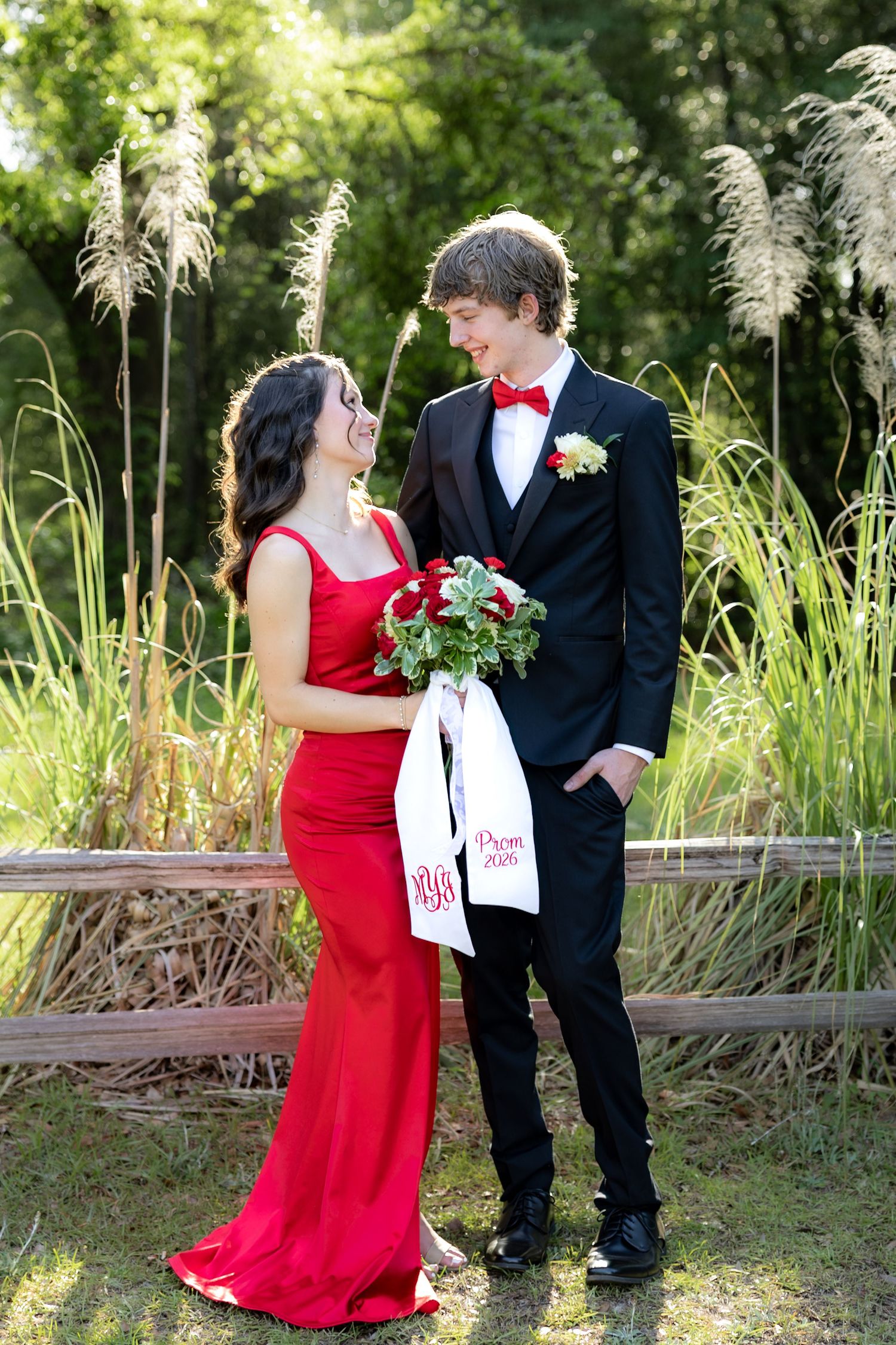 Ridgecrest Christian School Senior Couple Prom Photos at Jordan's Activity Barn at Kelly Creek Midland City, Alabama