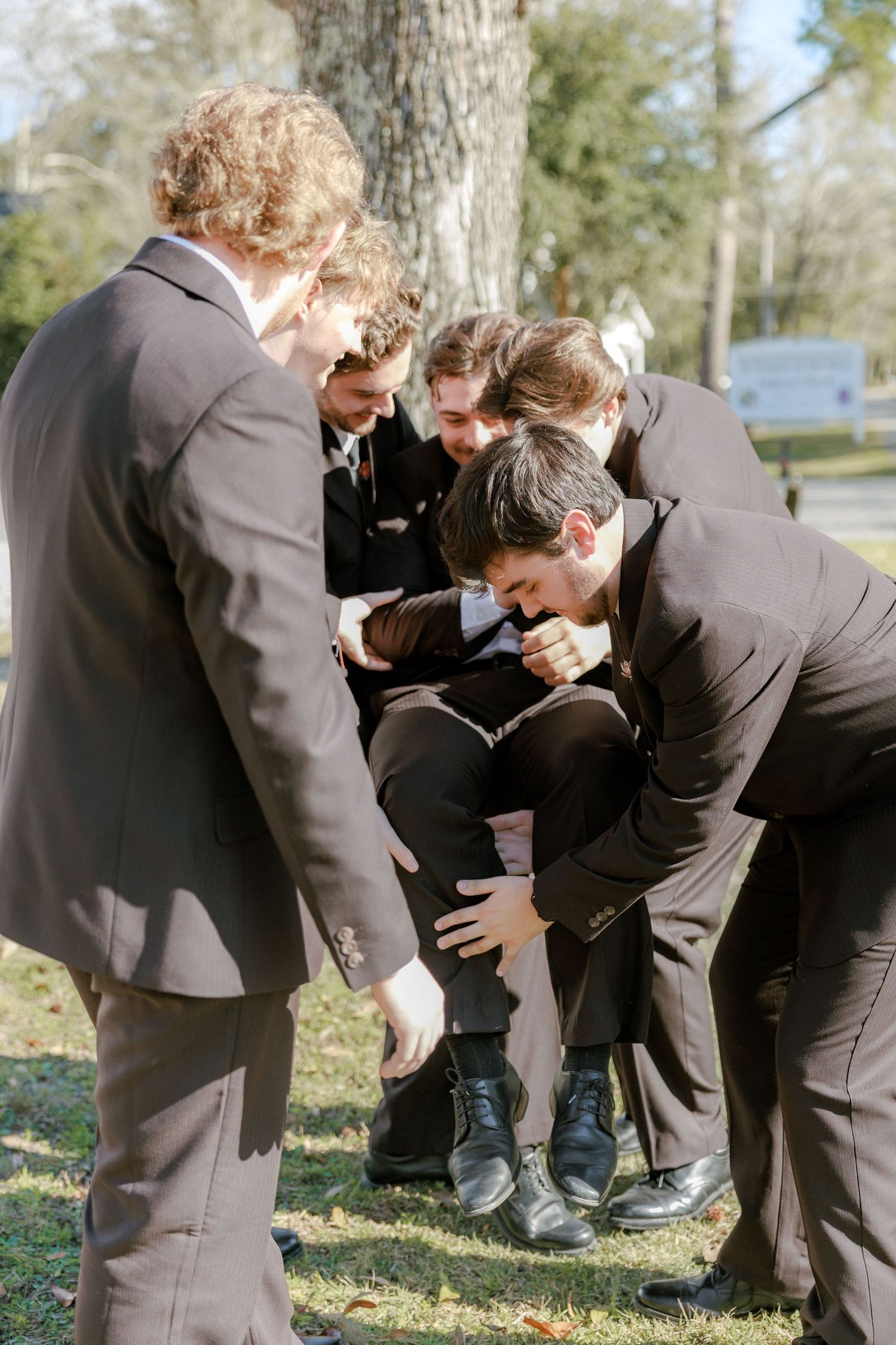 Wedding Party Photos at Saint Francis at The Point Anglican Church Fairhope, Alabama