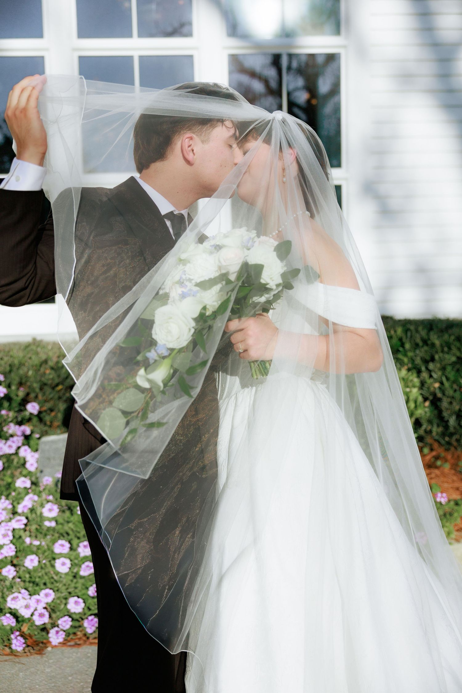 Wedding Couple Photos at Saint Francis at The Point Anglican Church Fairhope, Alabama