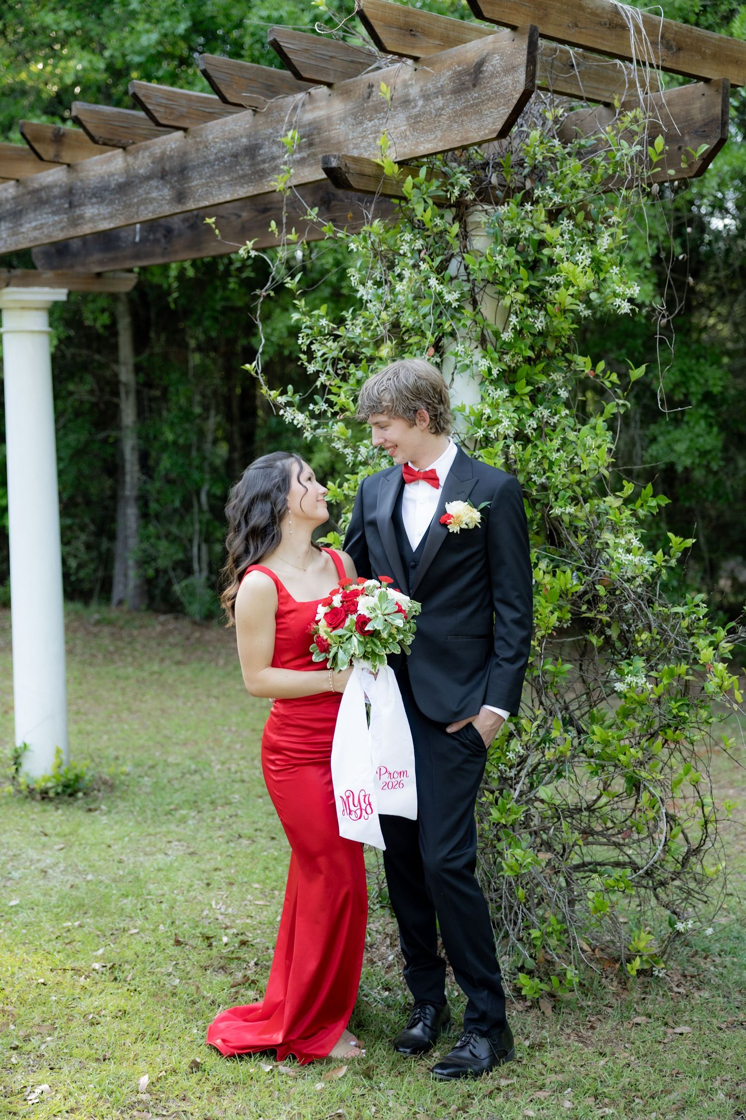 Ridgecrest Christian School Senior Couple Prom Photos at Jordan's Activity Barn at Kelly Creek Midland City, Alabama