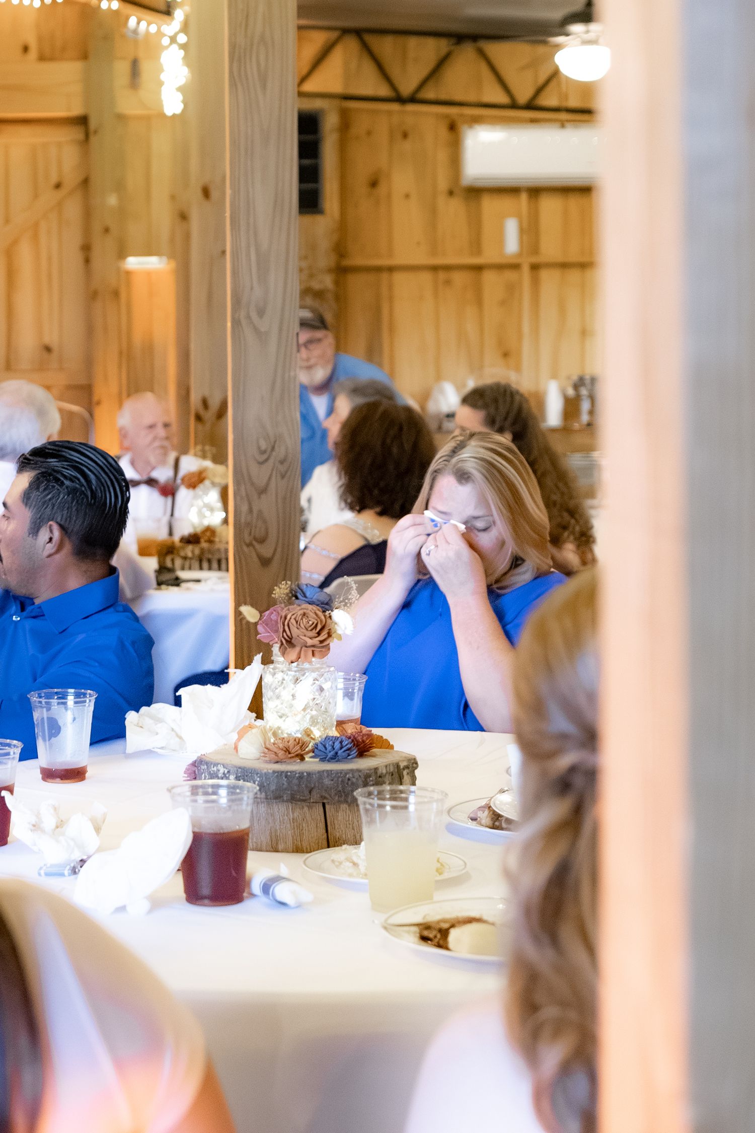 Mother of the bride tears up during bride and groom dance at Hilltop Acres Wicksburg, Alabama