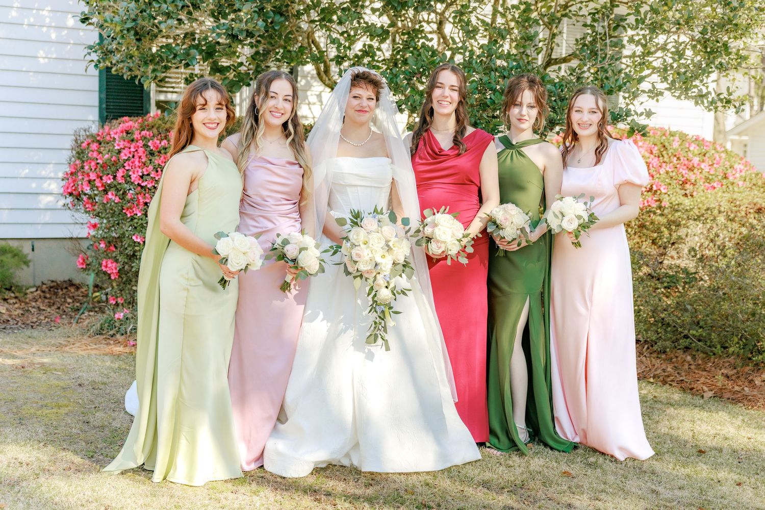 Wedding Party Photos at Saint Francis at The Point Anglican Church Fairhope, Alabama
