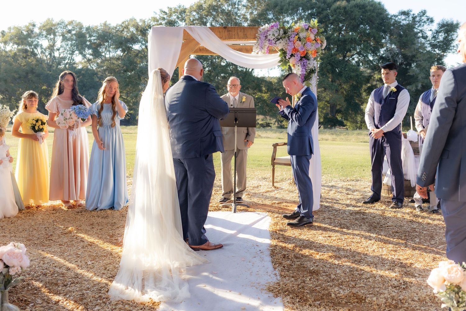 Couple getting married at Dalrymple Farms Enterprise, Alabama
