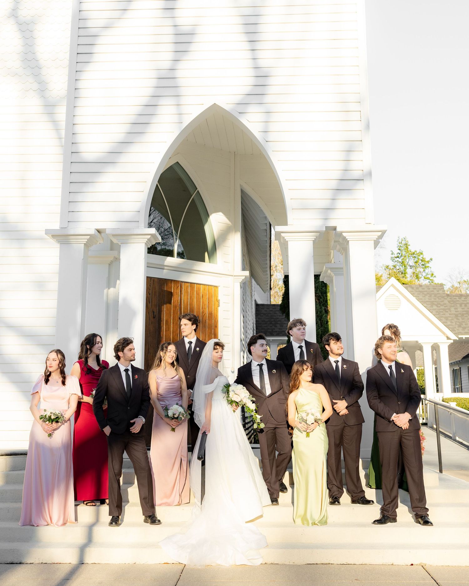 Wedding Party Photos at Saint Francis at The Point Anglican Church Fairhope, Alabama
